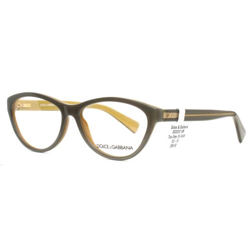 Dolce Gabbana DG3232 2959 Top Grey On Gold Womens Eyeglasses 53-15-140 B:38