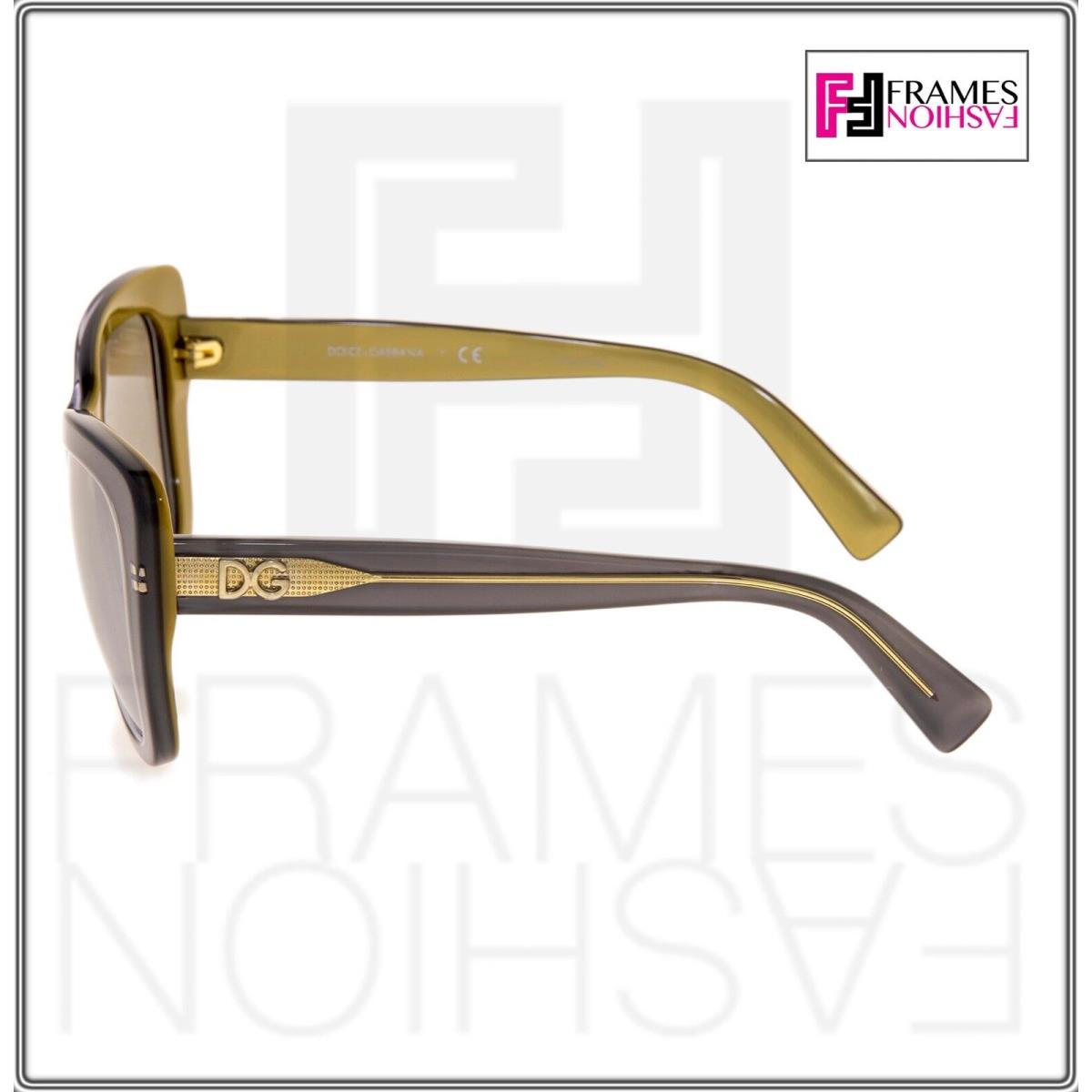 Dolce Gabbana 4260 Square Grey Gold Silver Mirrored Sunglasses DG4260F Women