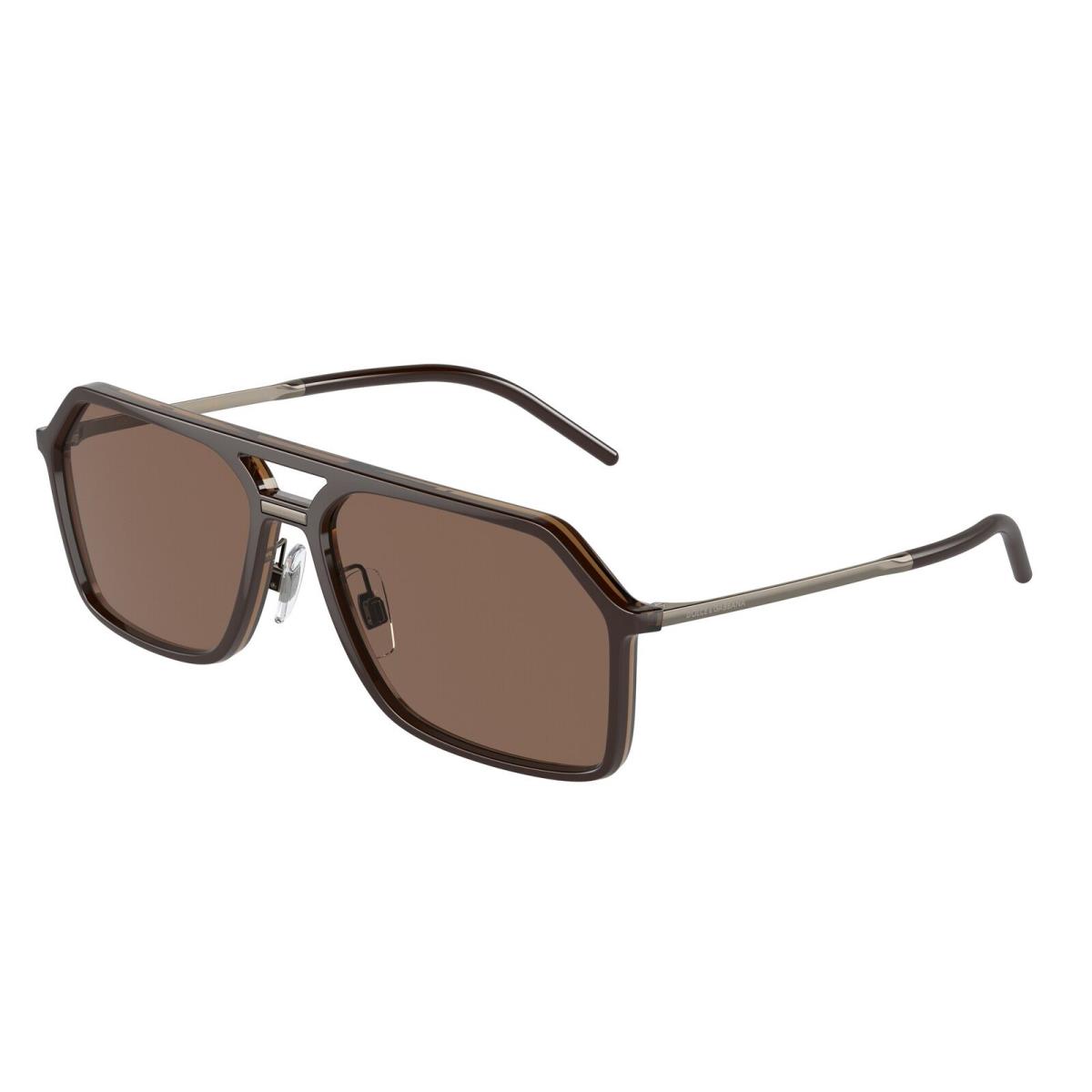 Dolce Gabbana DG6196 315973 Brown Dark Brown 59 mm Men`s Sunglasses