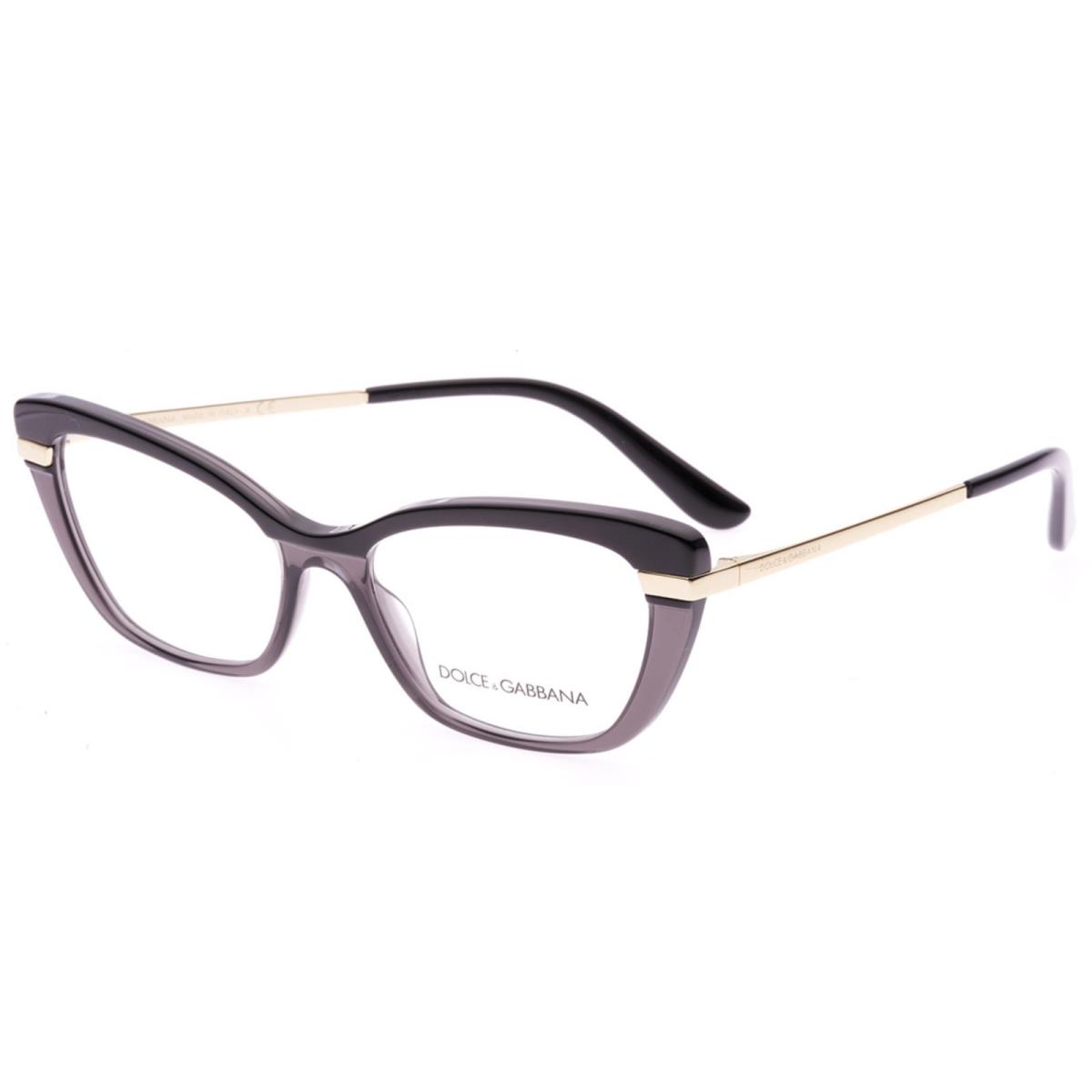 Dolce Gabbana Eyeglasses DG 3325 3246 54-17 140 Black Gold Cateye Frames