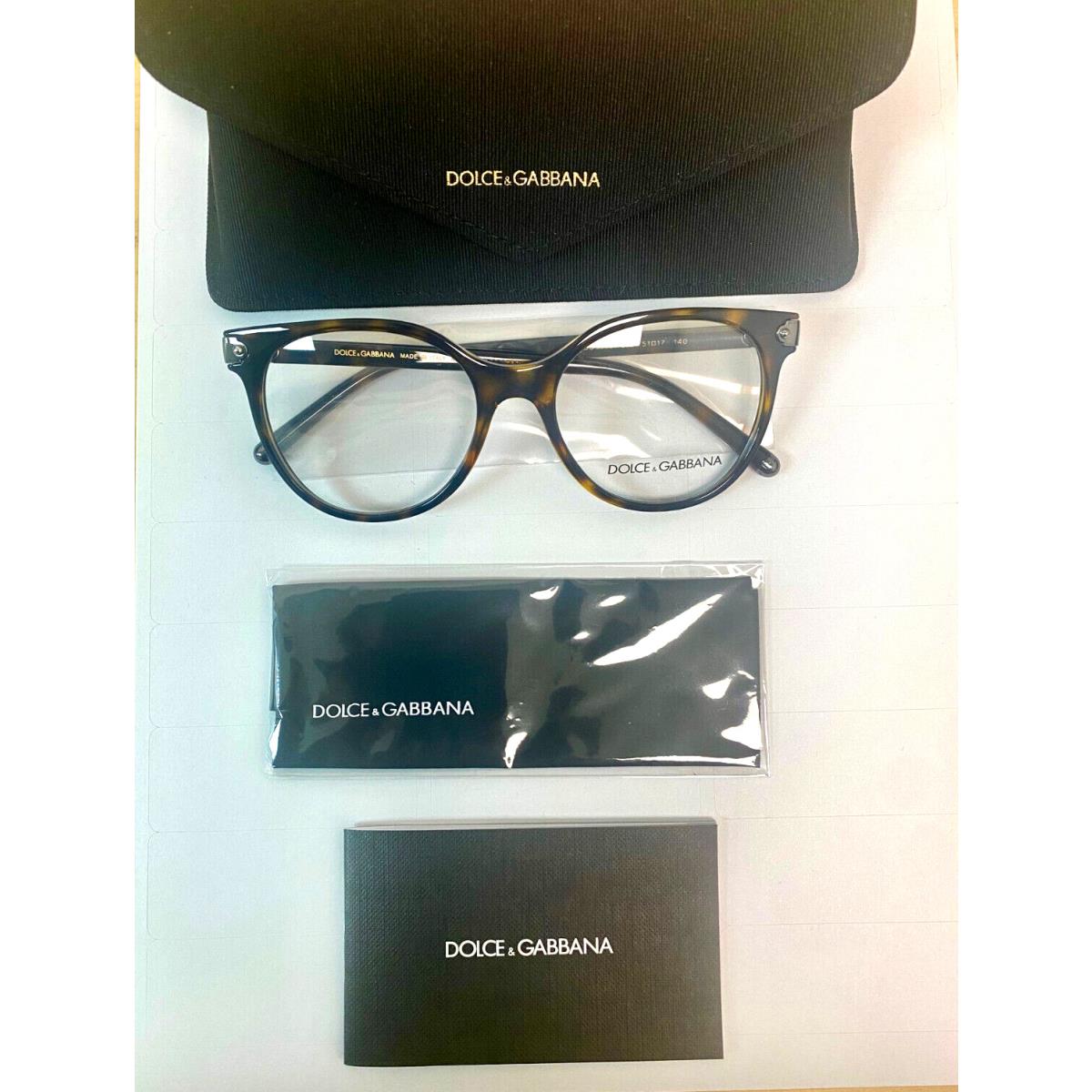 Dolce Gabbana DG5032 502 Havana Eyeglasses Frame 51-17-140 - Italy