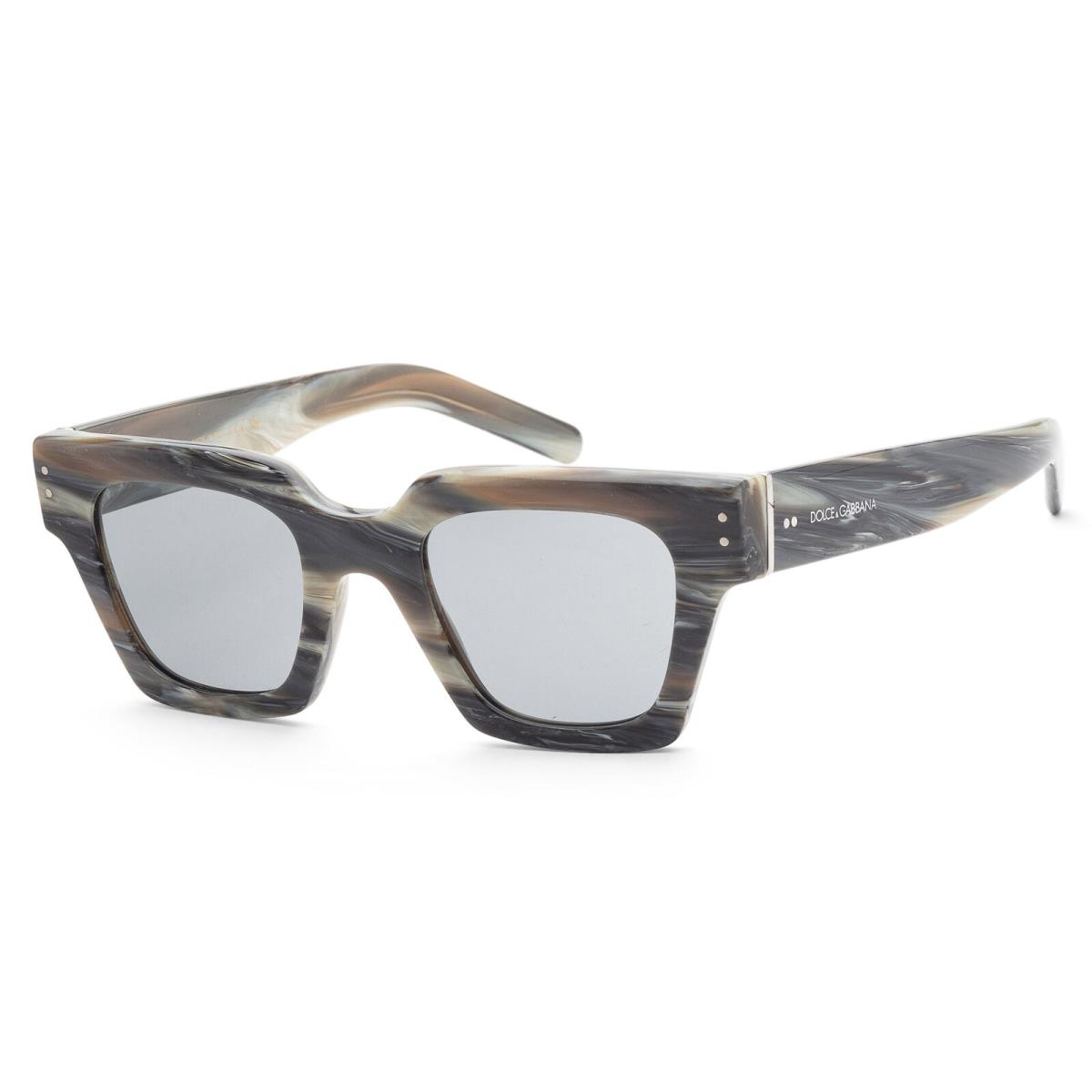 Dolce Gabbana Men`s DG4413-339087-48 Fashion 48mm Grey Horn Sunglasses