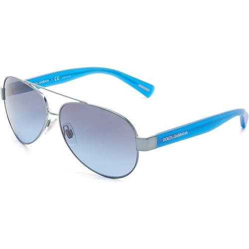 D G Dolce Gabbana DG2118P 1241-8F Sunglasses Gunmetal/blue - Blue Gradient