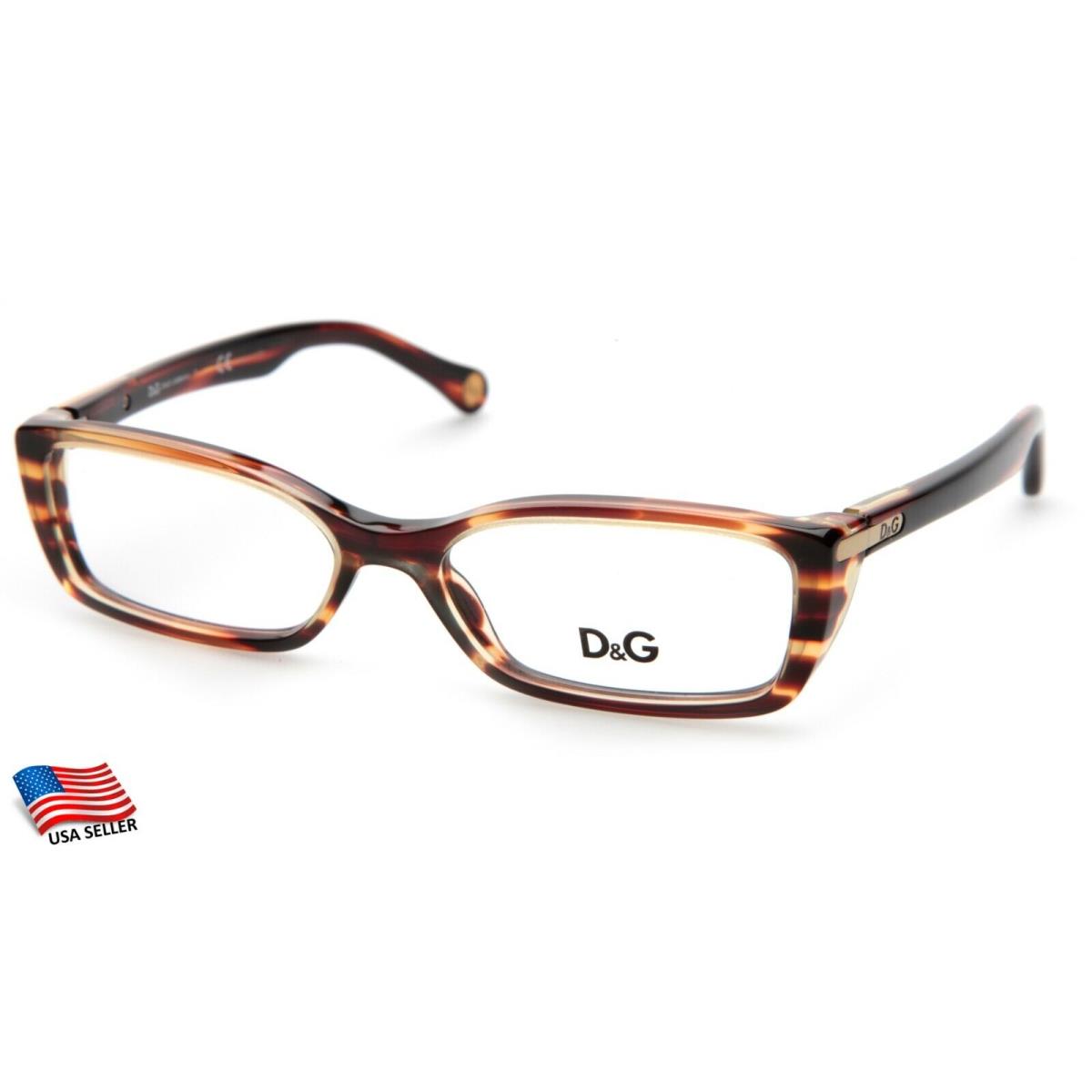 D G Dolce Gabbana DG 1219 1572 Brown Eyeglasses Glasses 51-15-135 B27 Italy