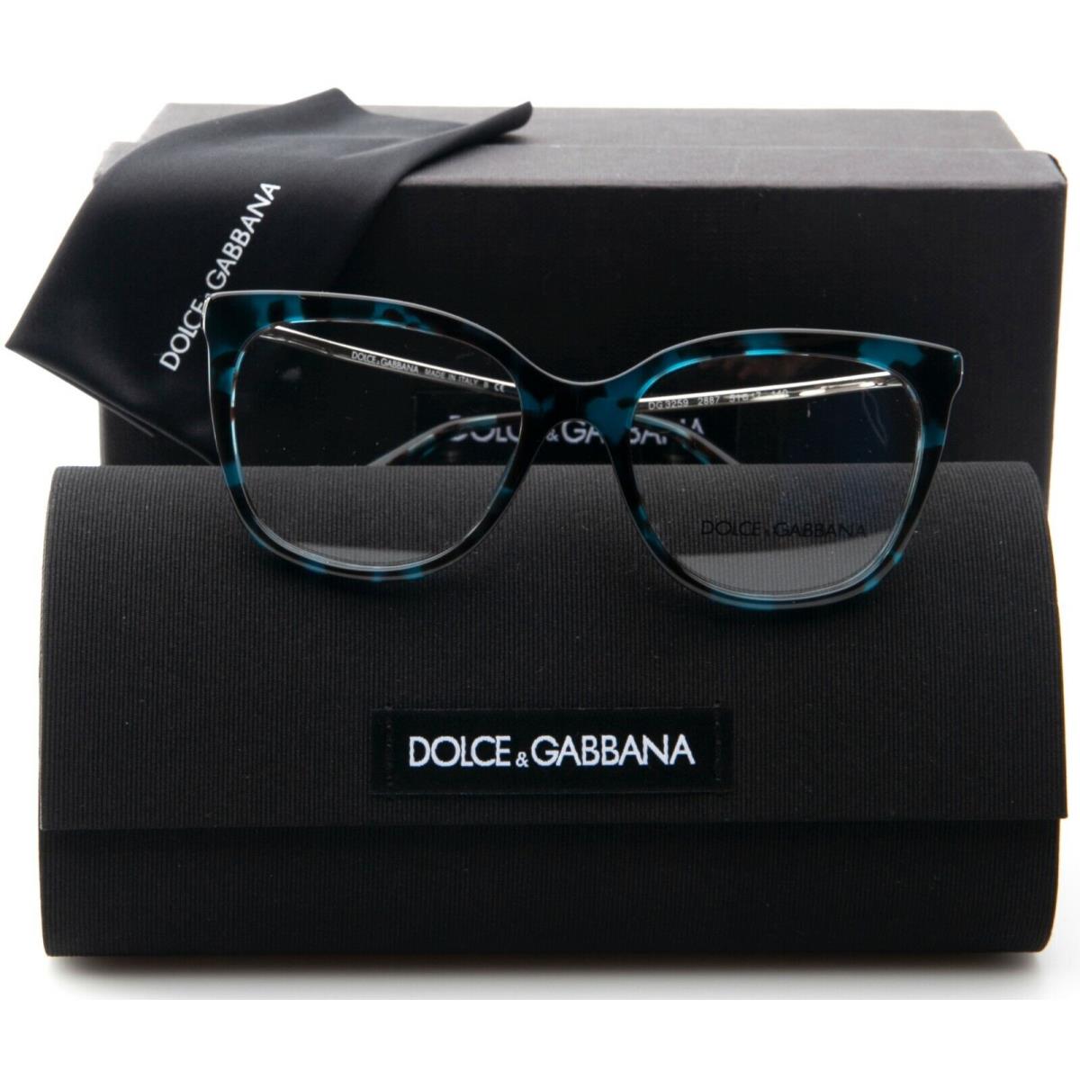 D G Dolce Gabbana DG3259 2887 Petroleum Marble Eyeglasses 51-17-140 Italy