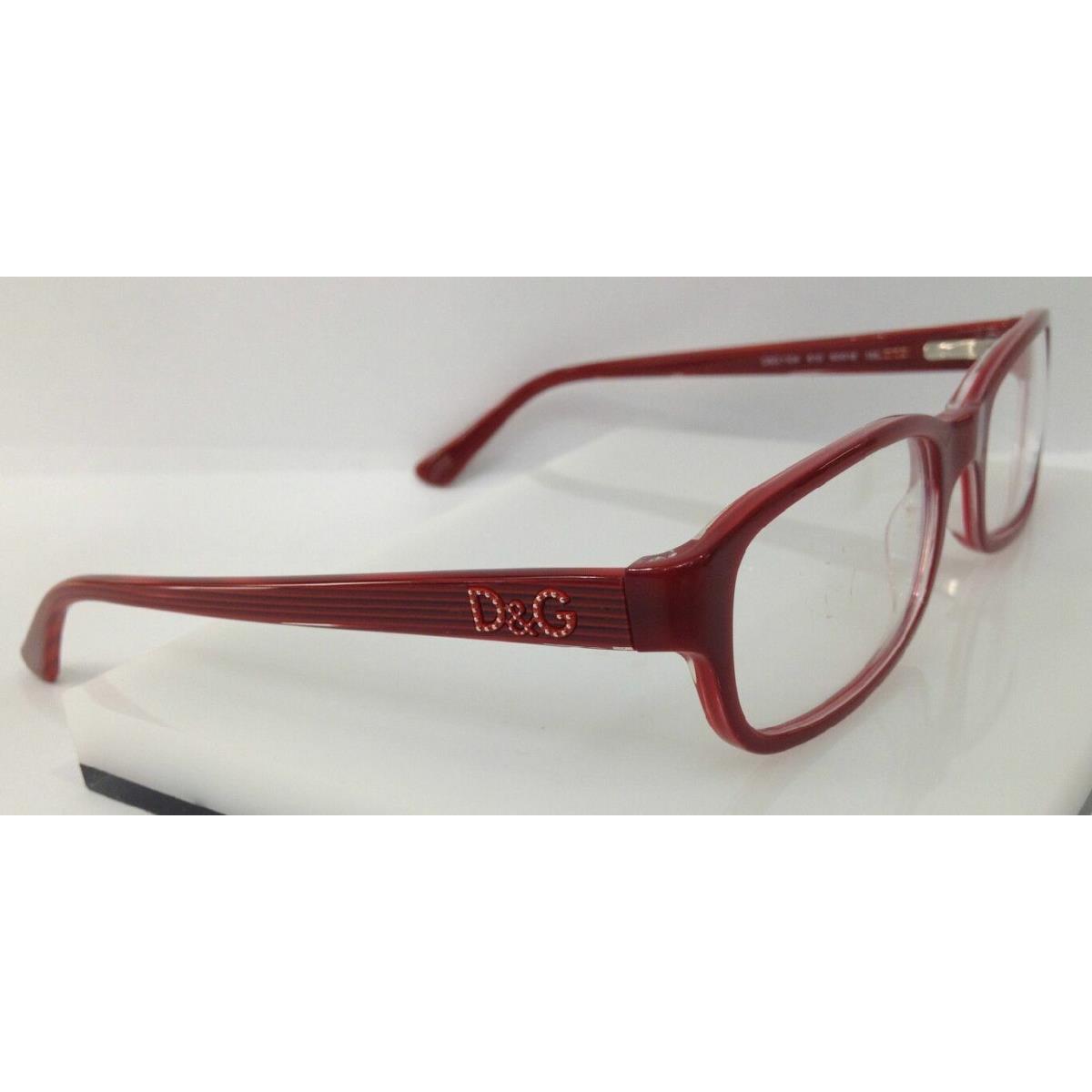 Dolce Gabbana D G 1104 610 Red Plastic Eyeglasses Frame 50-18-135 Italy RX