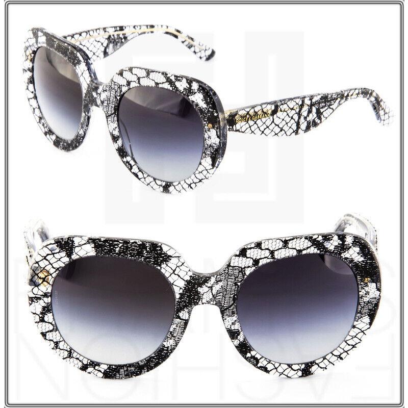 Dolce Gabbana 4191 Black Lace Crystal Acetate Butterfly Sunglasses DG4191P