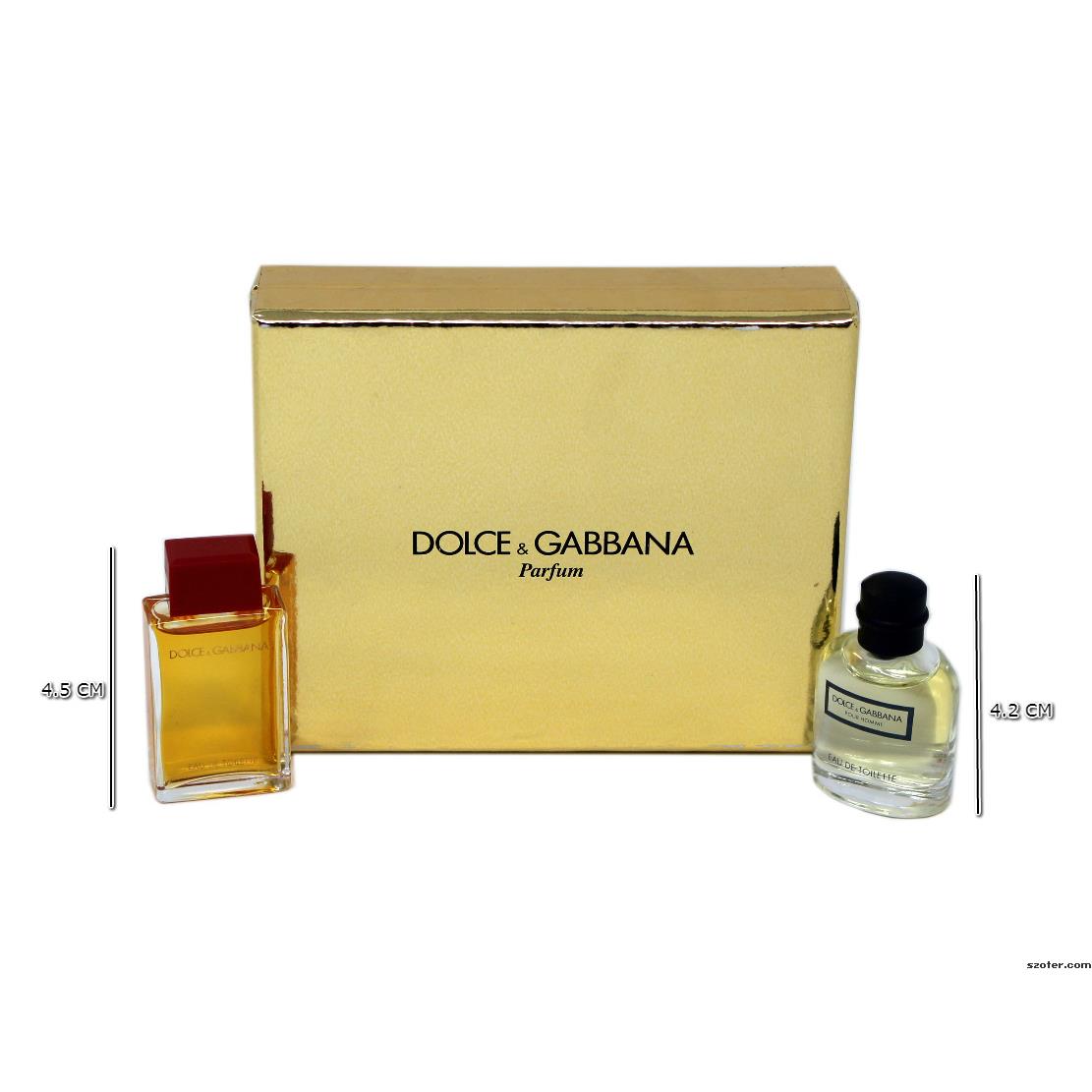 Dolce Gabbana D G Collection Parfum Miniature Set with Pour Femme Edt Pour Homme Edt Splash