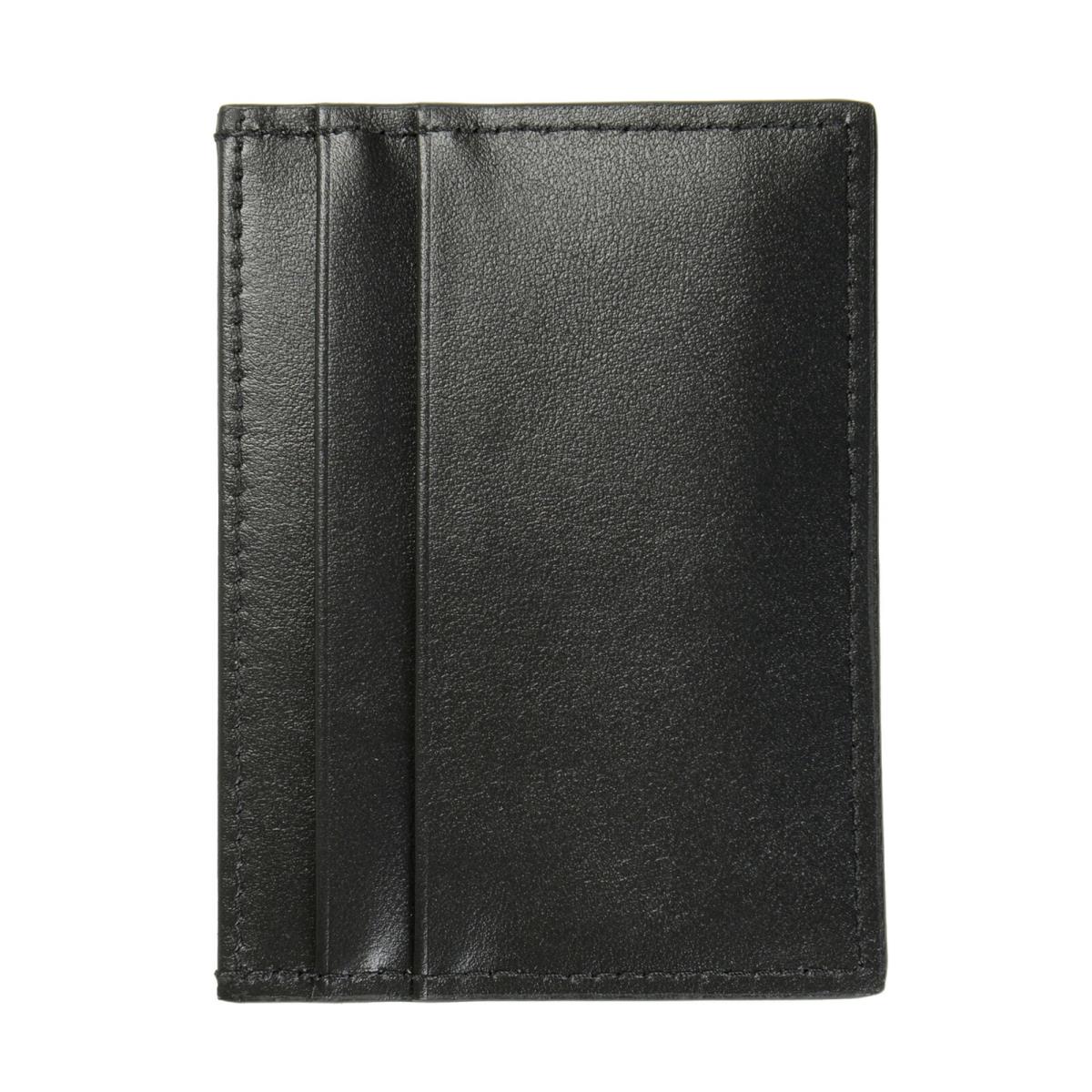 Dolce Gabbana Unisex Black Leather Metal Logo Card Case