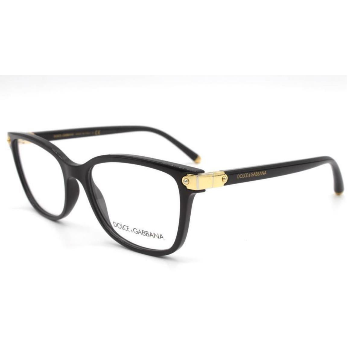 Dolce Gabbana Eyeglasses DG 5036 501 53-17 140 Shiny Black Gold Frames