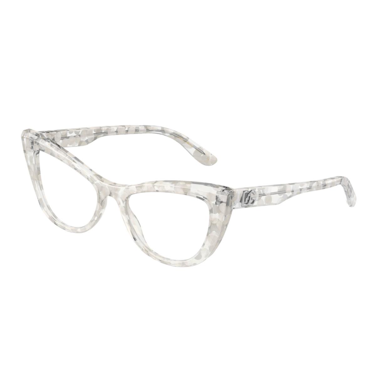 Dolce Gabbana Eyeglasses DG 3354 3348 White Pearl 54-16 145 Cat-eye Frames