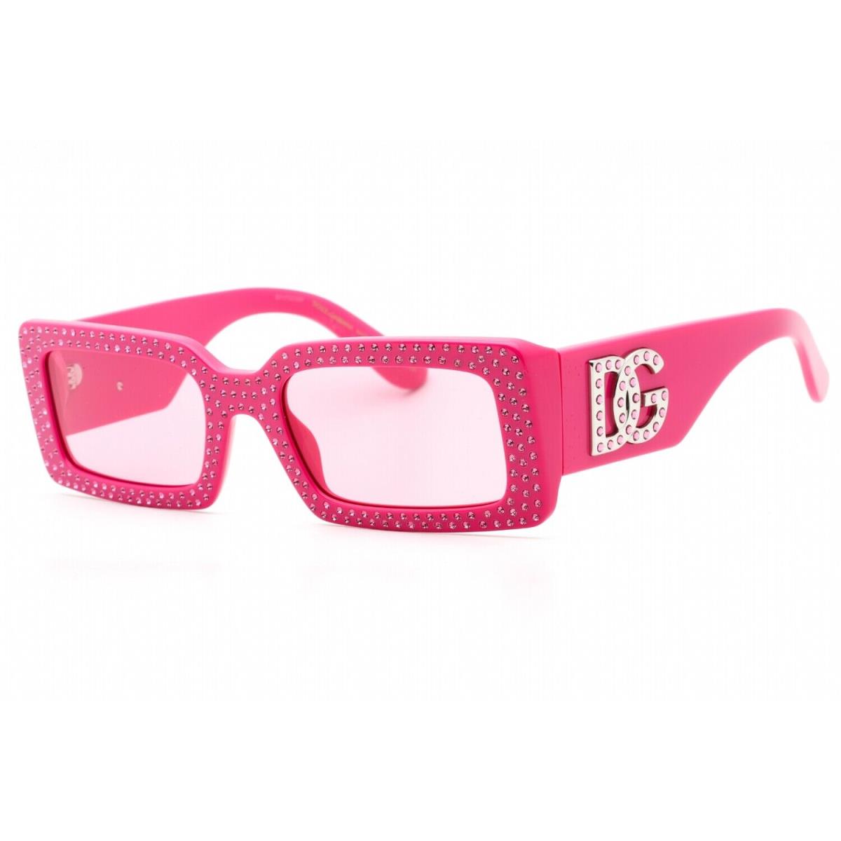 Dolce Gabbana DG4447B 326284 Sunglasses Fuchsia Pink Frame Rose Pink