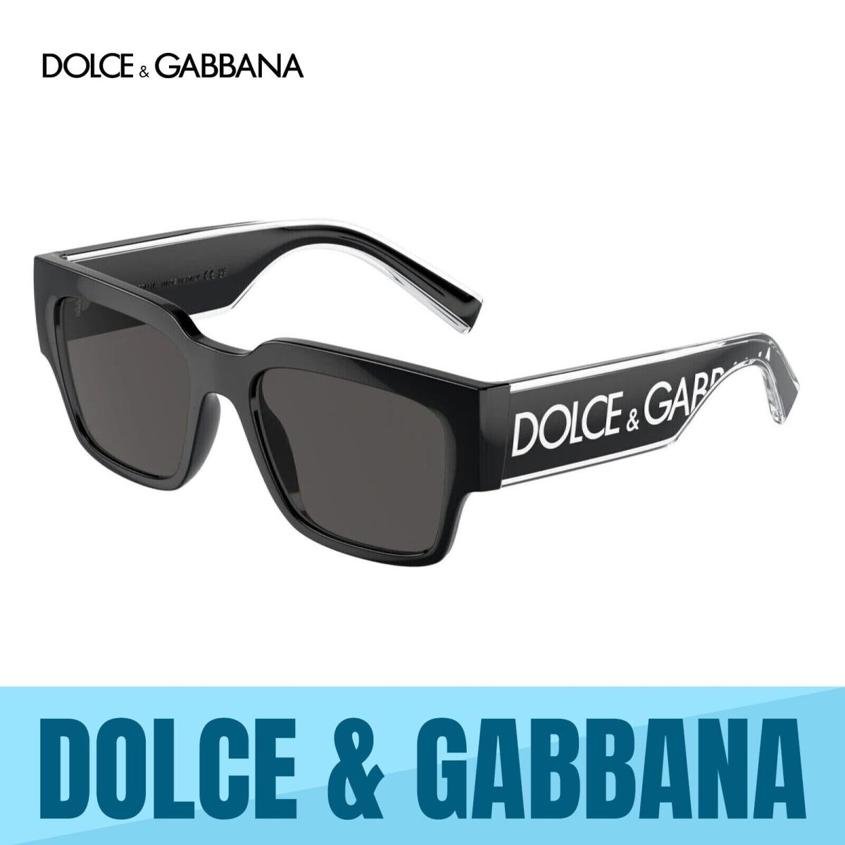 Dolce Dolce & Gabbana DG6184 Gabbana DG6184 - 501/87 Black/white Frame Dark Grey Sunglasses 52MM