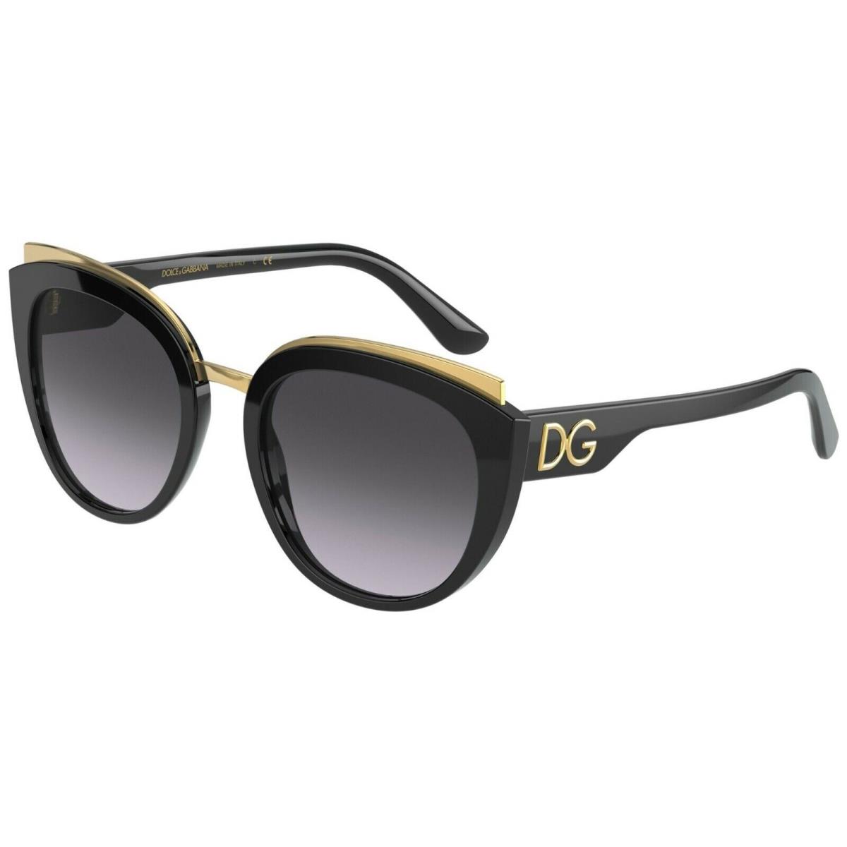 Dolce Gabbana Print Family DG 4383 Black/grey Shaded 501/8G Sunglasses