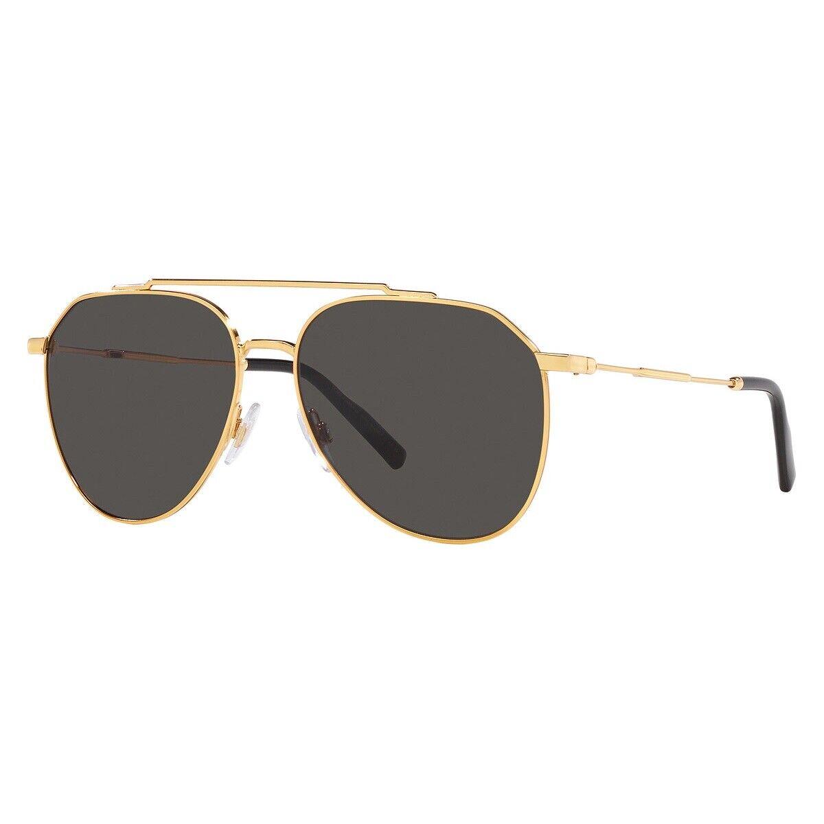 Dolce Gabbana DG2296 02/87 Gold/dark Gray 58-15-145 Sunglasses