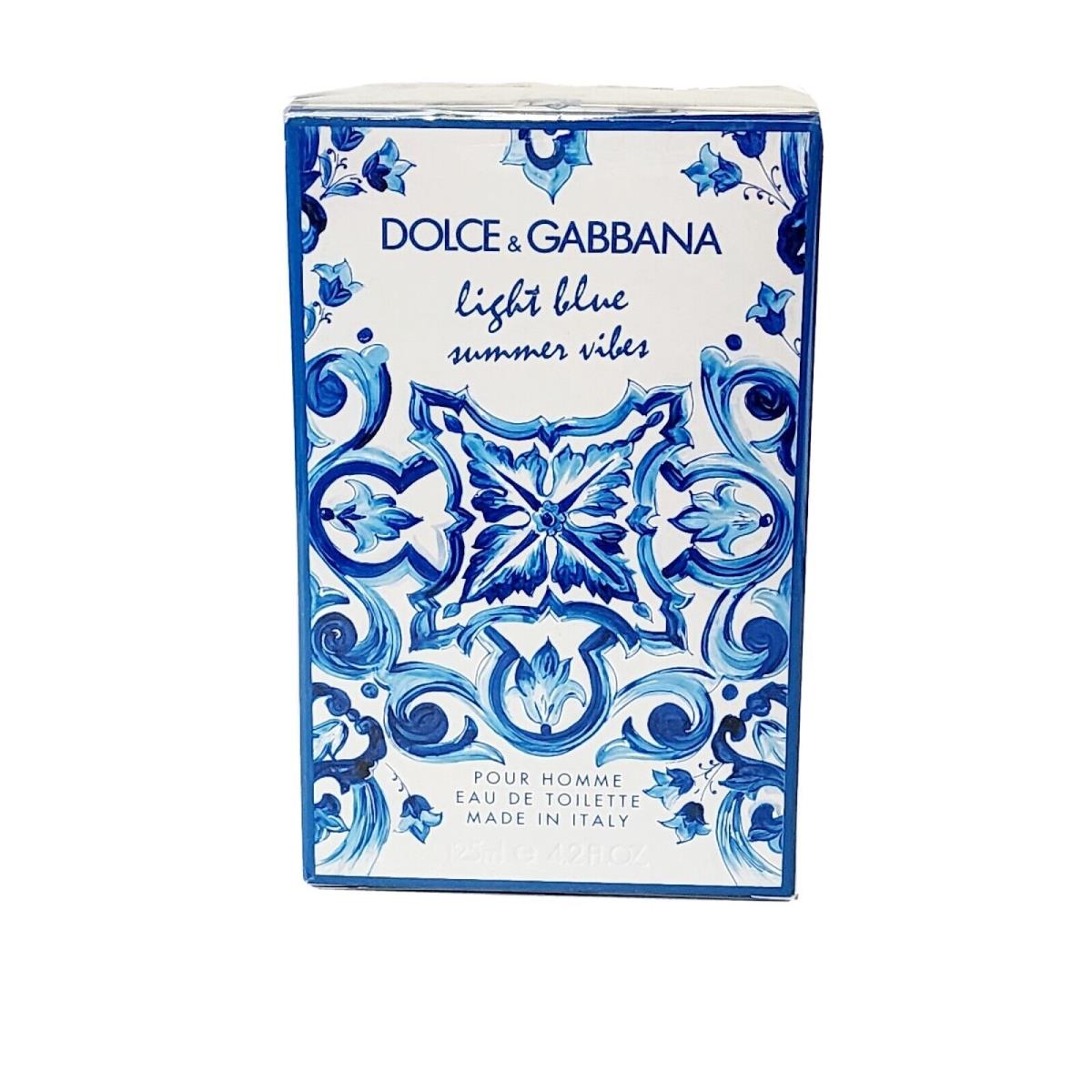 Dolce Gabbana Light Blue Summer Vibes Pour Homme 4.2OZ / 125ML Edt