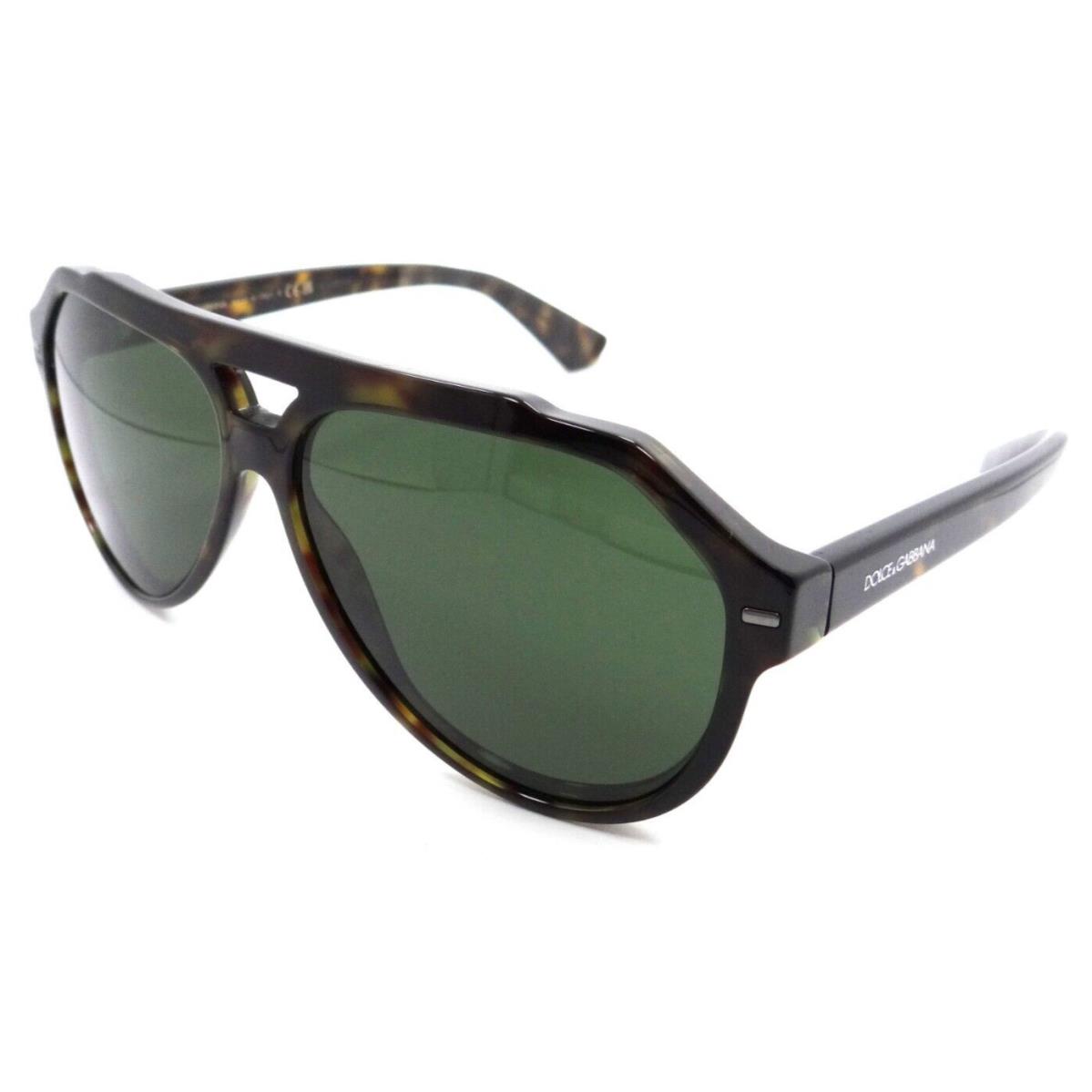 Dolce Gabbana Sunglasses DG 4452 502/71 60-13-145 Havana / Dark Green Italy