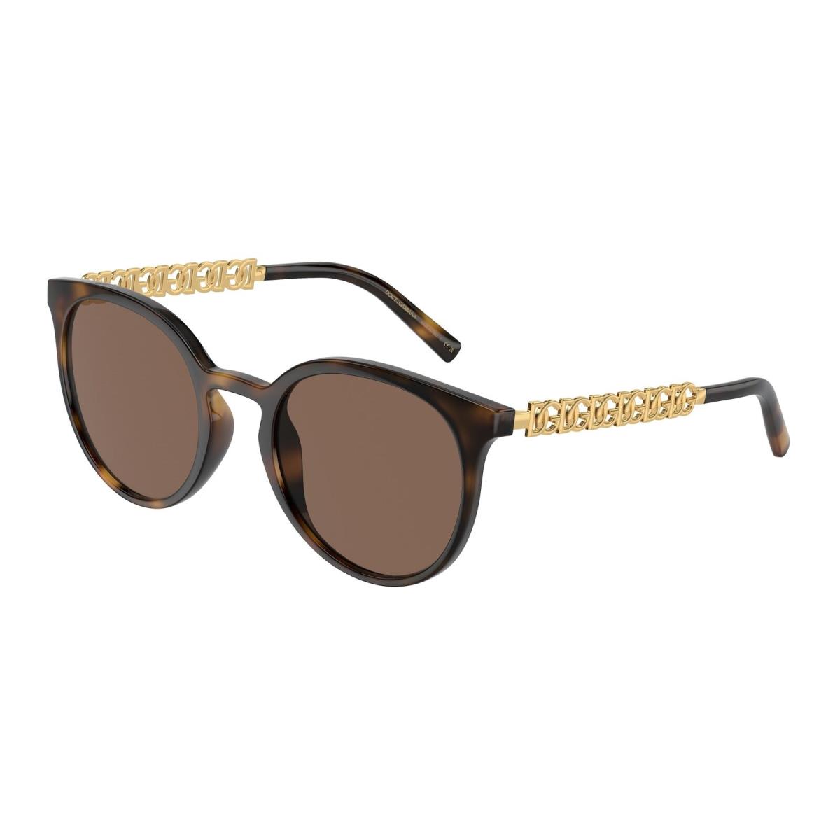 Dolce Gabbana DG6189U 502 73 Havana Dark Brown 52 mm Women`s Sunglasses