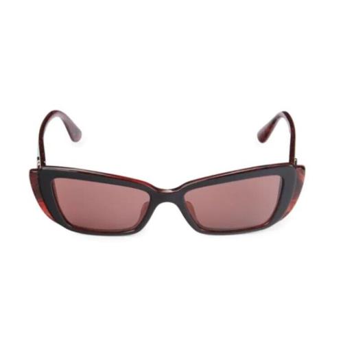 Dolce Gabbana 54MM Rectangle Sunglasses Bordeaux