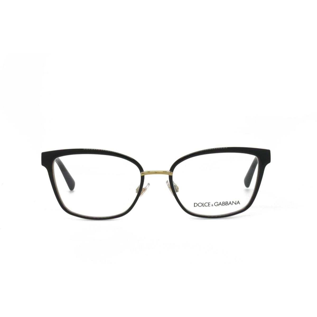 Dolce Gabbana 1282 1287 53-17-140 Black Gold Eyeglasses
