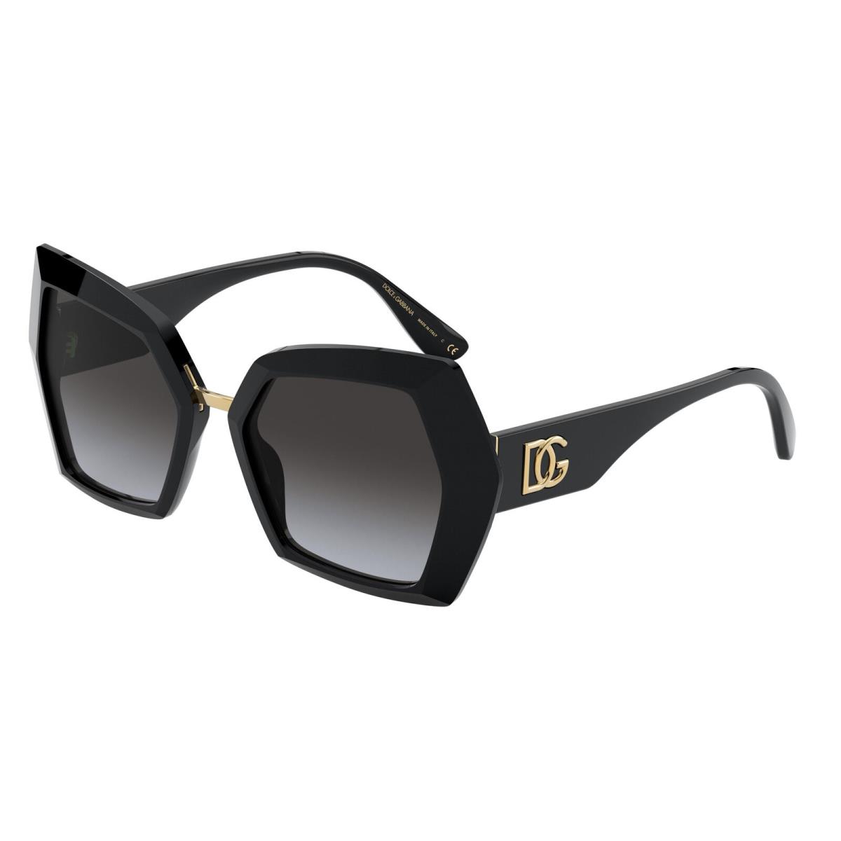 Dolce Gabbana DG 4377 Black Light Grey Gradient Blac 501/8G Sunglasses