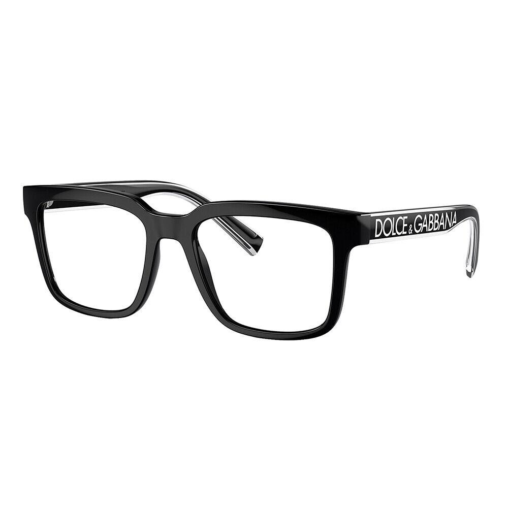 Dolce Gabbana DG 5101 501 Black Plastic Square Eyeglasses 50mm