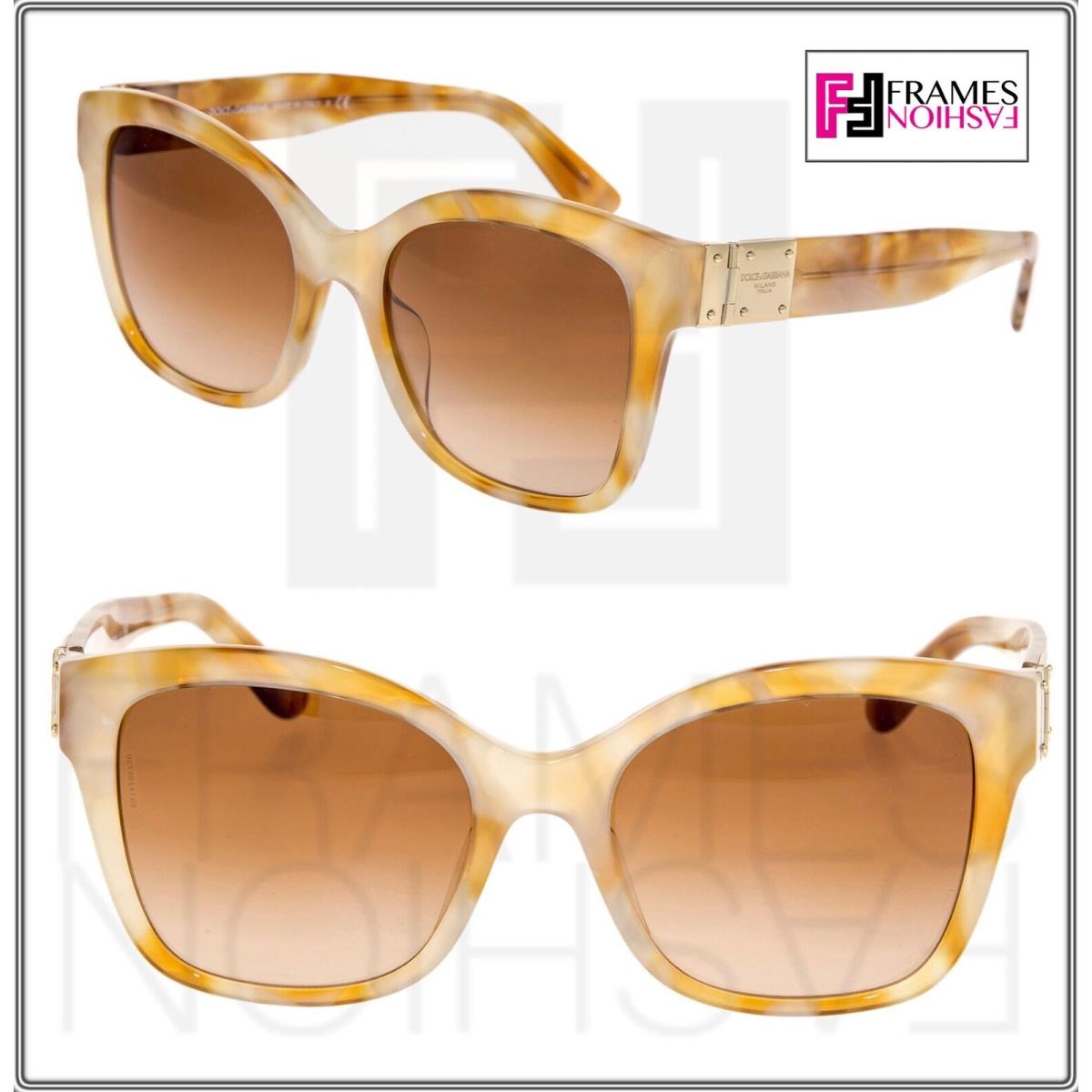 Dolce Gabbana 4309 Pearl Brown Havana Gradient Sunglasses DG4309F