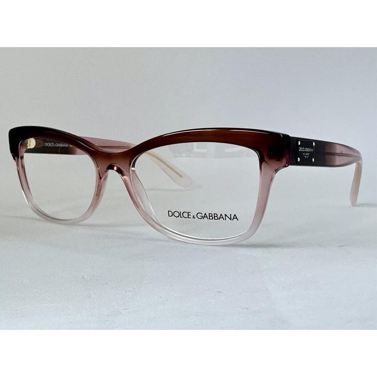 Dolce Gabbana Eyeglasses Frames DG3254 3060 Clear Brown Pink Fade 52-16-140