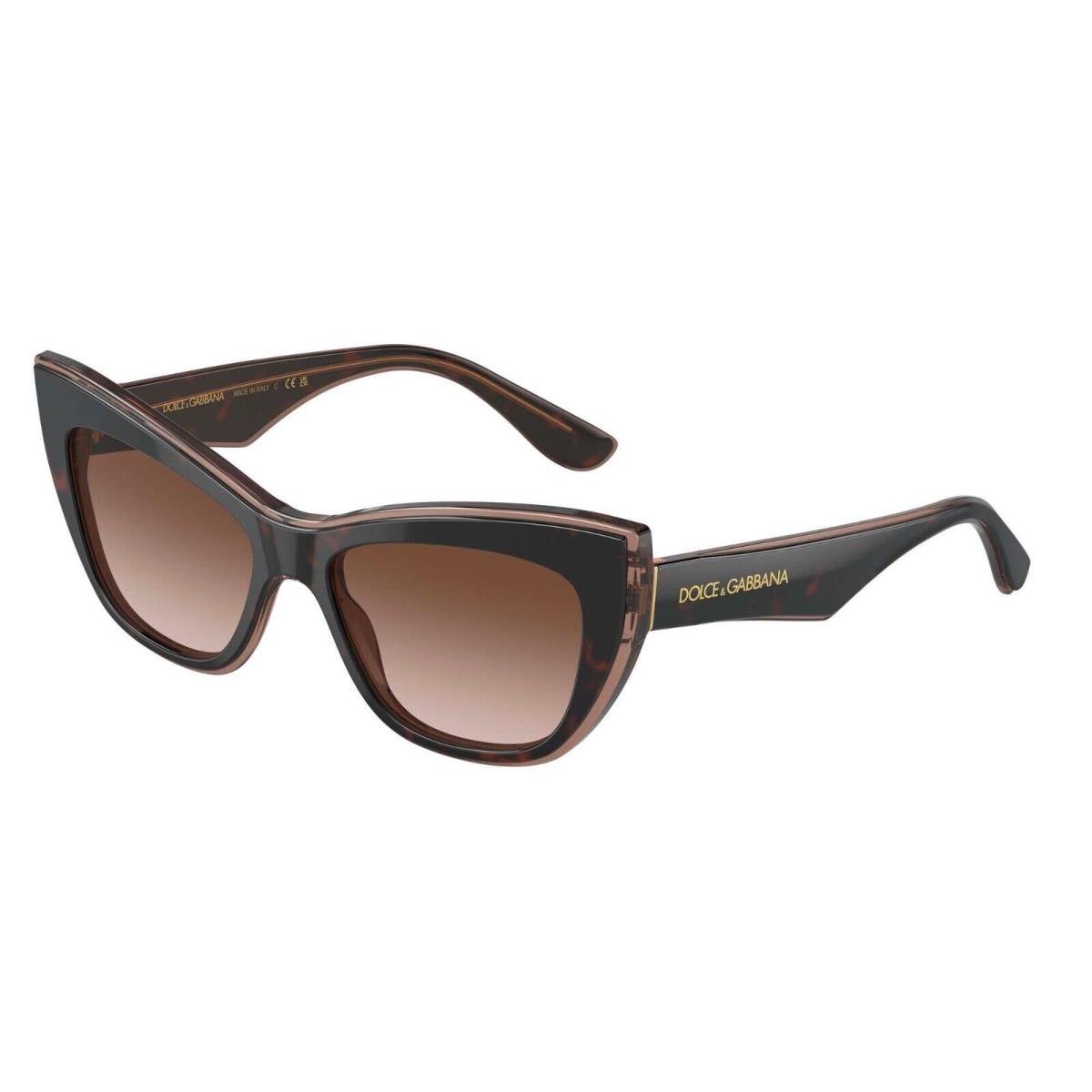 Dolce Gabbana DG 4417 Havana Brown/brown Shaded 3256/13 Sunglasses