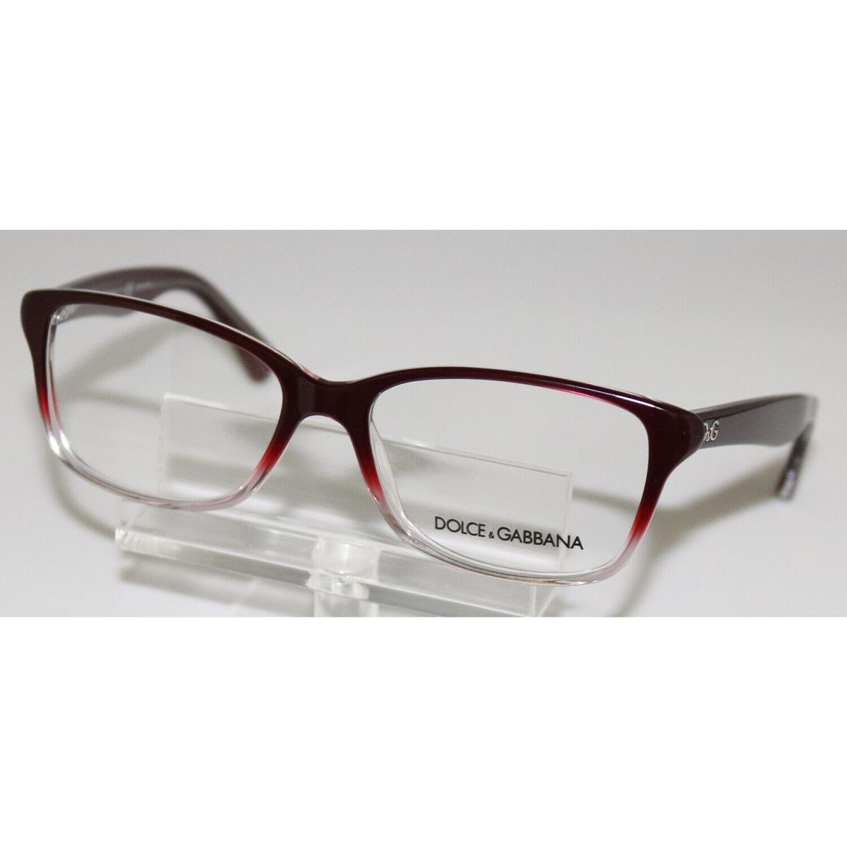 Dolce Gabbana 1246 2601 Burgundy to Clear Eyeglasses 54-16-135