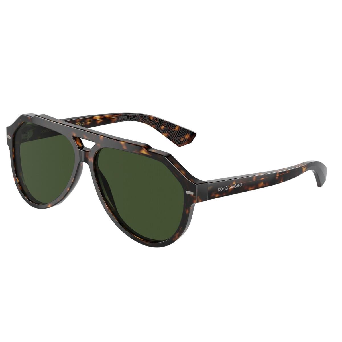 Dolce Gabbana DG4452 502 71 Havana Dark Green 60 mm Men`s Sunglasses