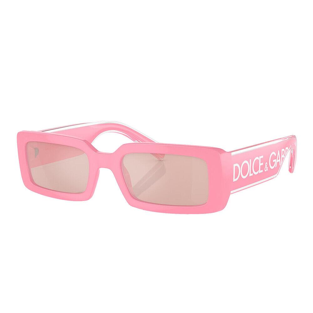 Dolce Gabbana DG 6187 3262/5 Pink Plastic Sunglasses Pink Mirror Lens