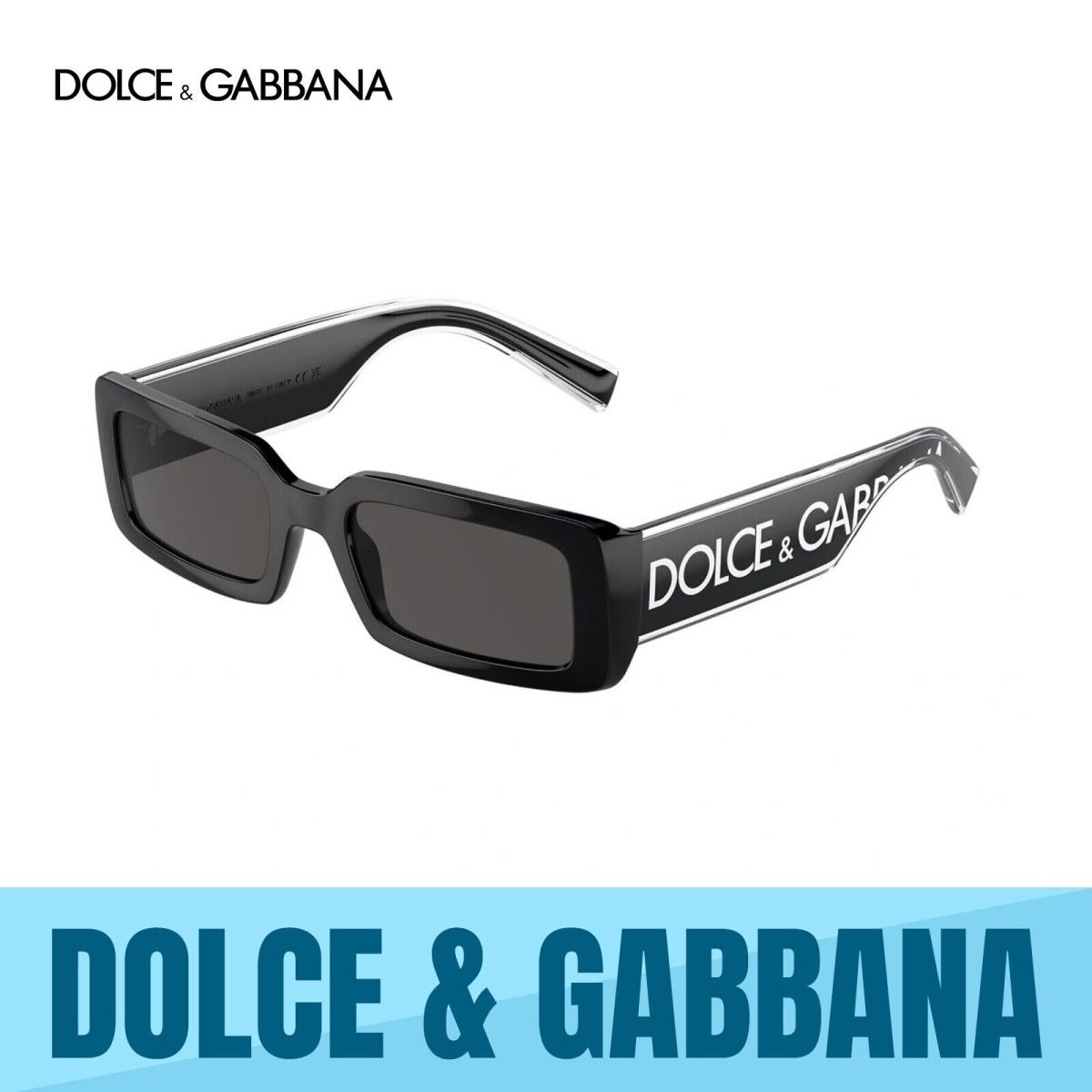 Dolce Dolce & Gabbana DG6187 Gabbana DG6187 501/87 Black-dark Grey Lens Sunglasses 53MM