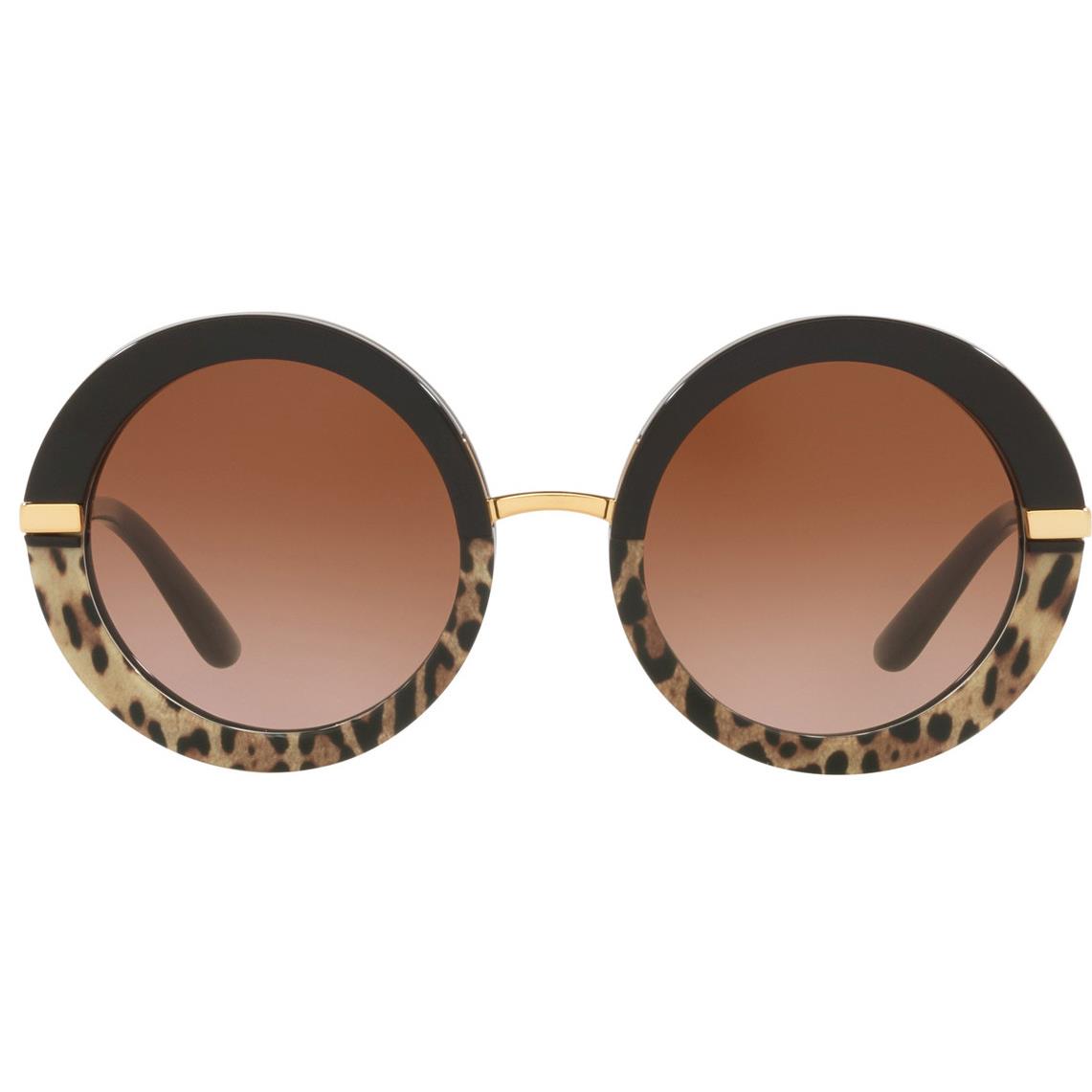 Dolce Gabbana DG4393F 324413 52 Sunglasses Havana Frame Brown Lens