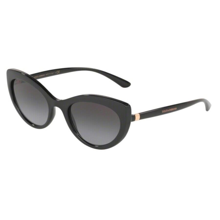 Dolce Gabbana DG6124 501/8G Black-gold/grey Gradient Sunglasses 53-21