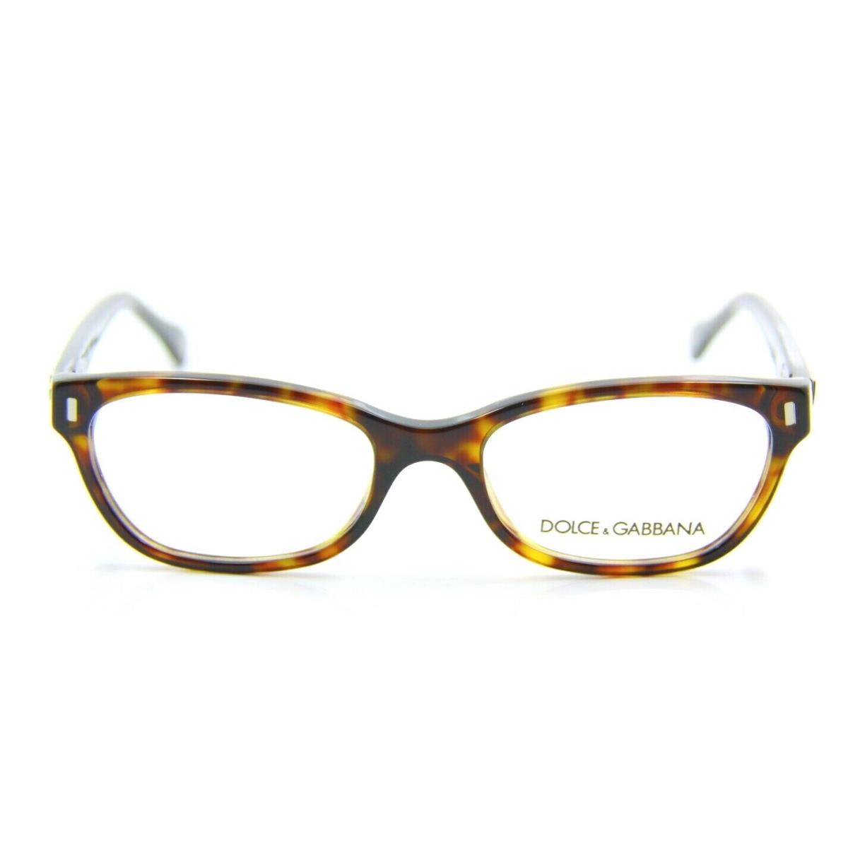 Dolce Gabbana DD 1205 Tortoise 502 Plastic Cat Eye Eyeglasses 52-17-135 DD1205