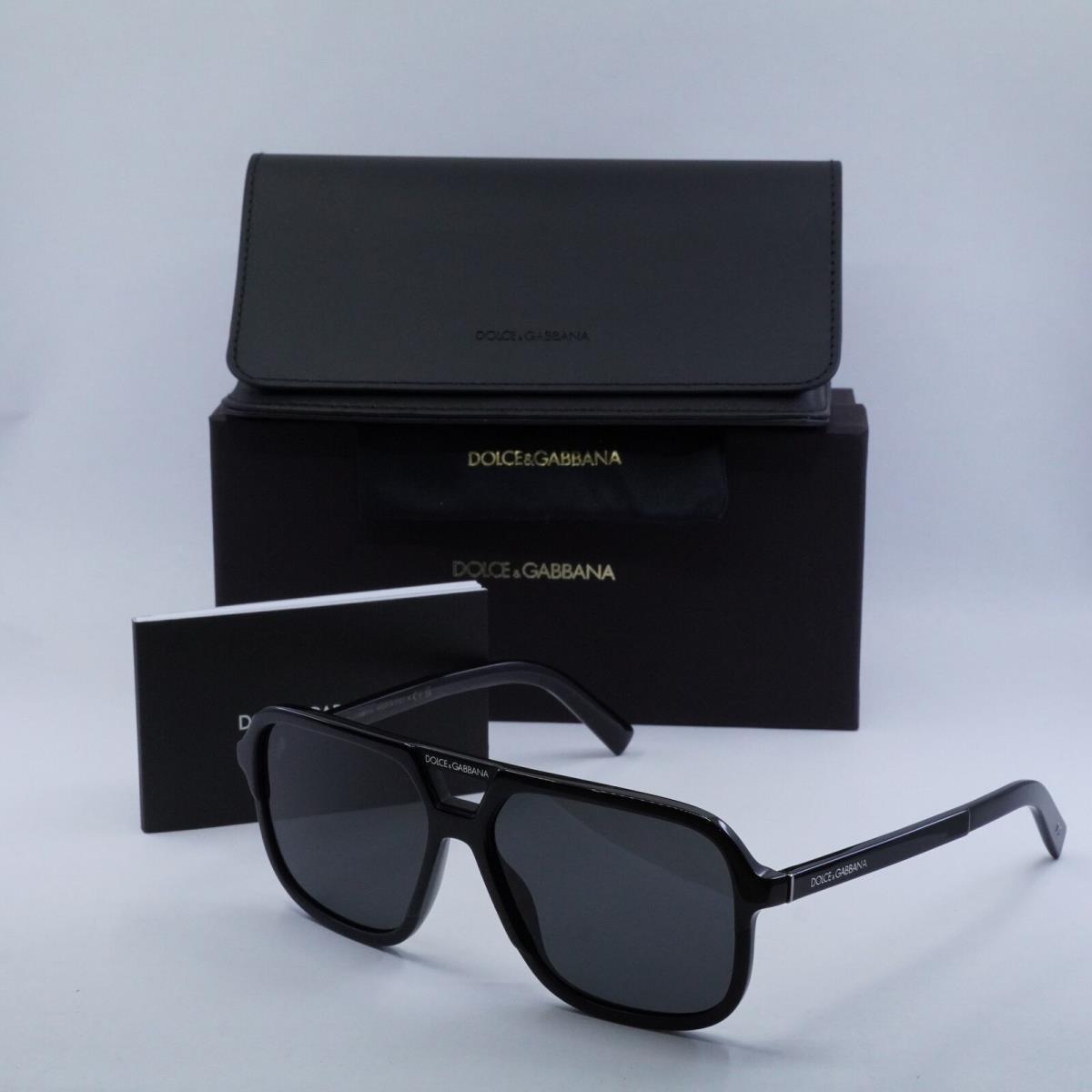 Dolce Gabbana DG4354 501/87 Black/grey 58-15-145 Sunglasses - Frame: black, Lens: Dark Grey, Code: 501/87