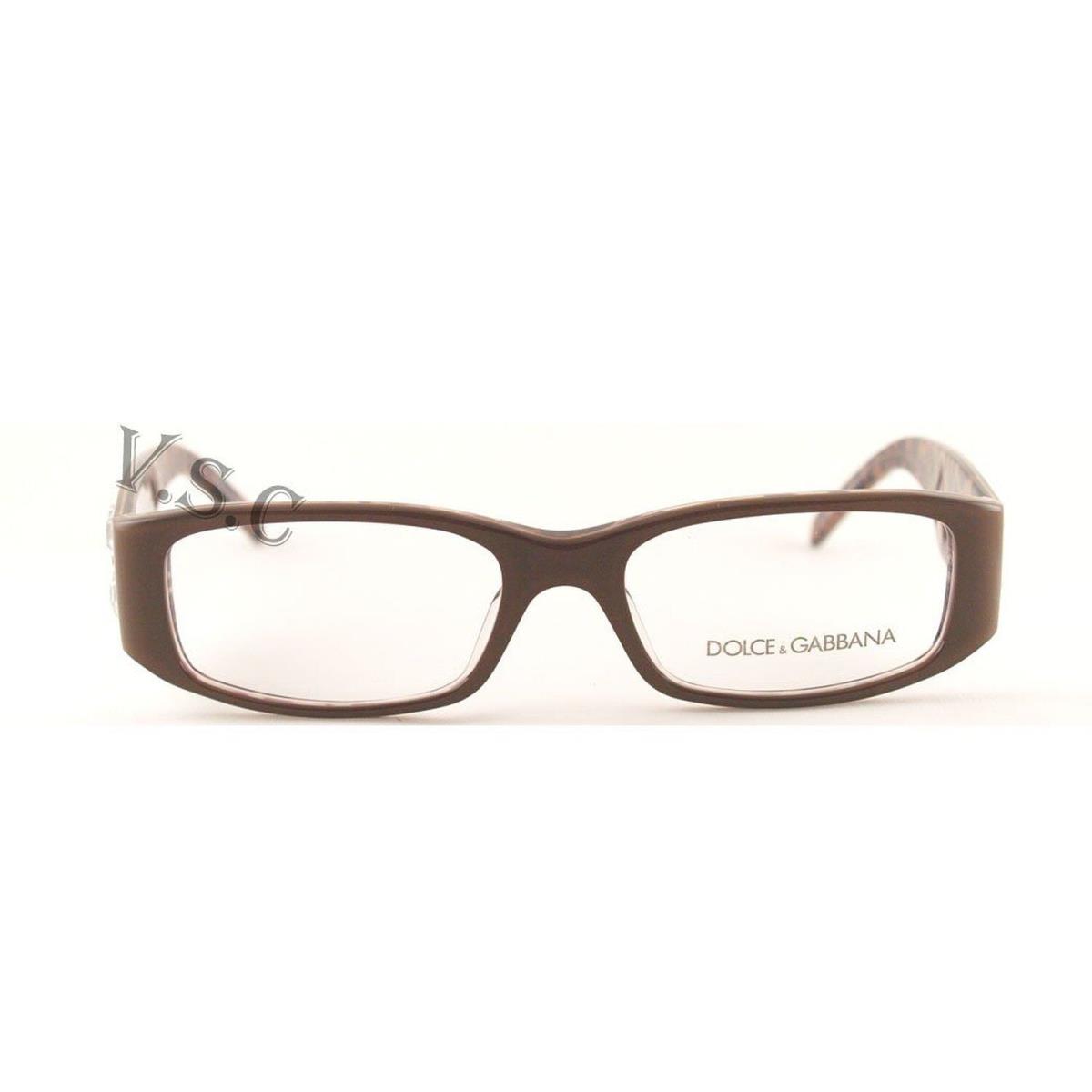 Dolce Gabbana Eyeglasses 3048 565 Brown Frame Crystals