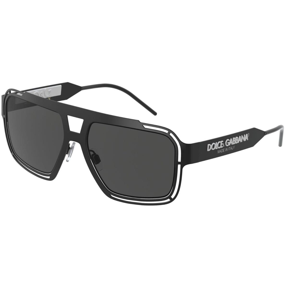 Dolce Gabbana Logo DG 2270 Matte Black/grey 3276/87 Sunglasses