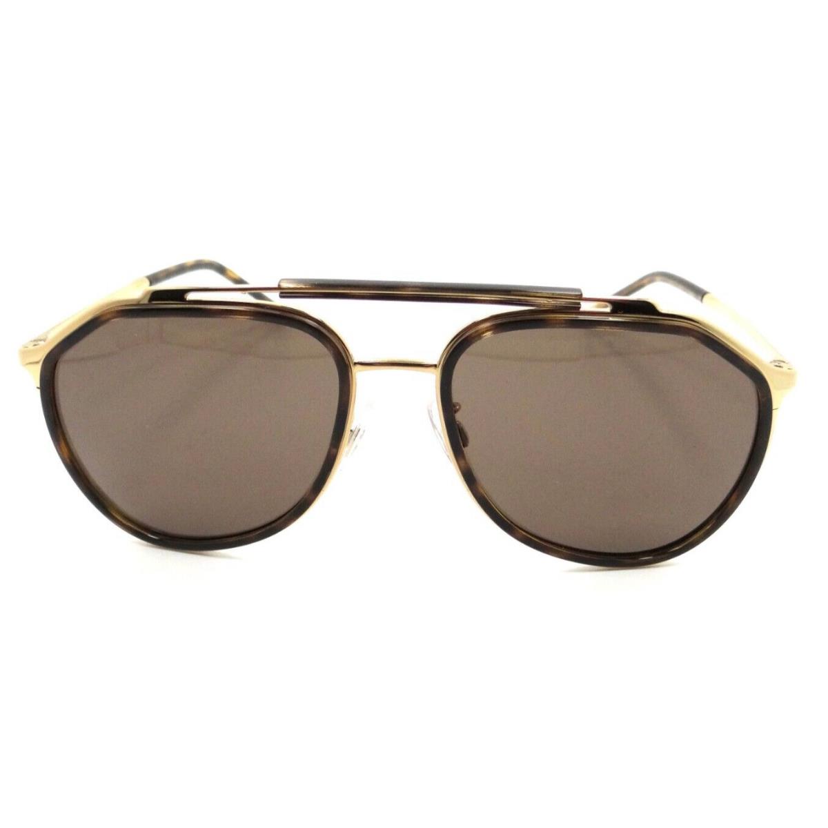 Dolce Gabbana Sunglasses DG 2277 02/73 57-18-140 Gold Havana / Dark Brown