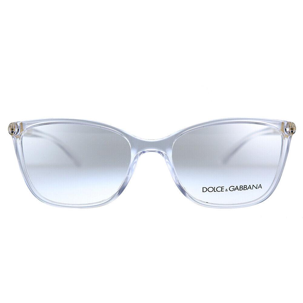 Dolce Gabbana DG 5026 3133 Crystal Plastic Rectangle Eyeglasses 54mm