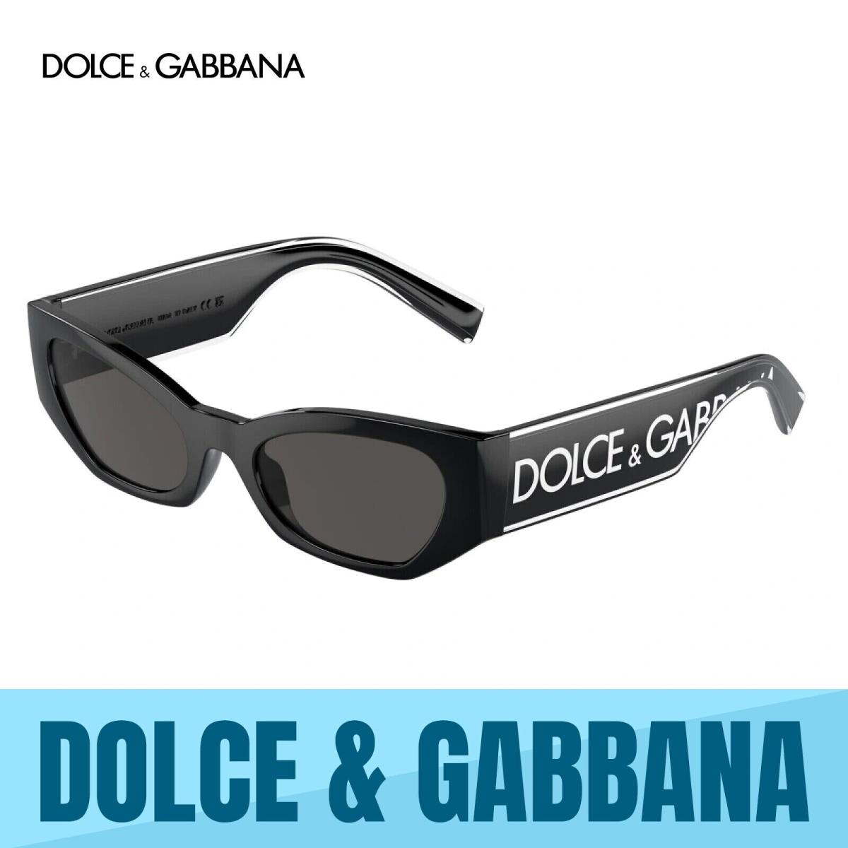 Dolce Dolce & Gabbana DG6186 Gabbana DG6186 501/87 Black-dark Grey Lens Sunglasses 52MM