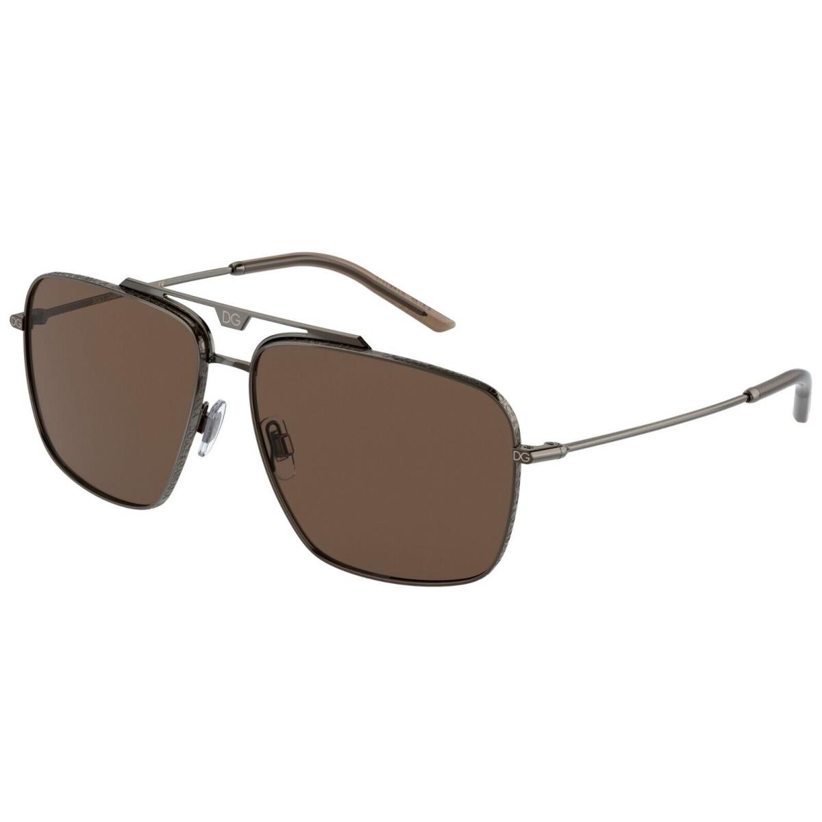 Dolce Gabbana Slim DG 2264 Ruthenium/brown 1335/73 Sunglasses