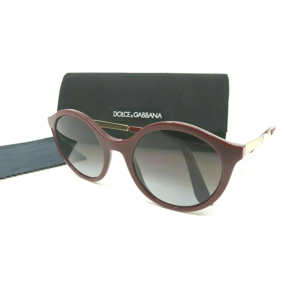 Dolce Gabbana Milano DG 4358 3091/8G Burgundy Gradient Sunglasses 50