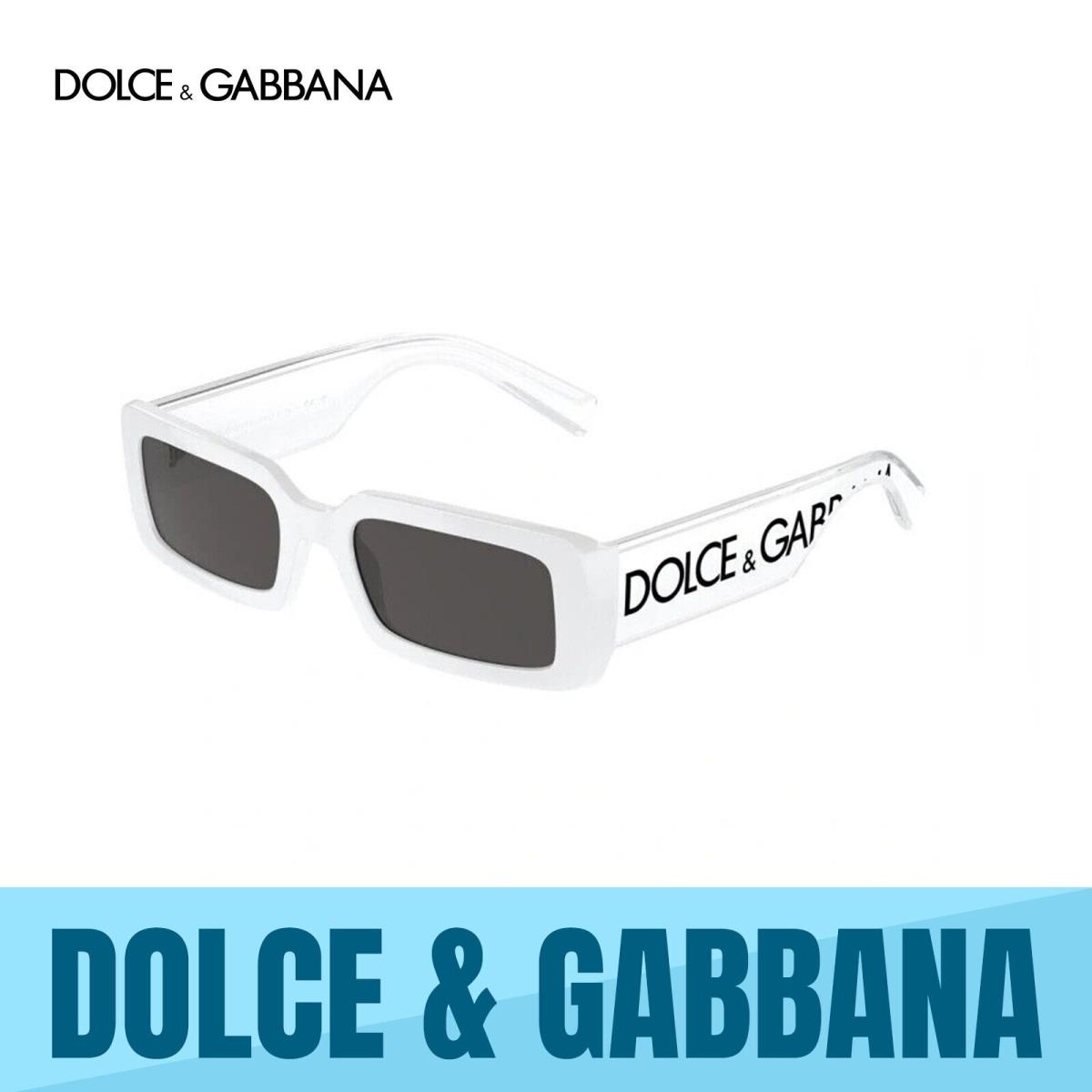 Dolce Dolce & Gabbana DG6187 Gabbana DG6187 331287 White -dark Grey Lens Sunglasses 53MM