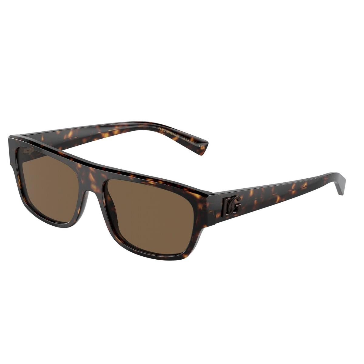 Dolce Gabbana DG4455 502 73 Havana Dark Brown 57 mm Men`s Sunglasses