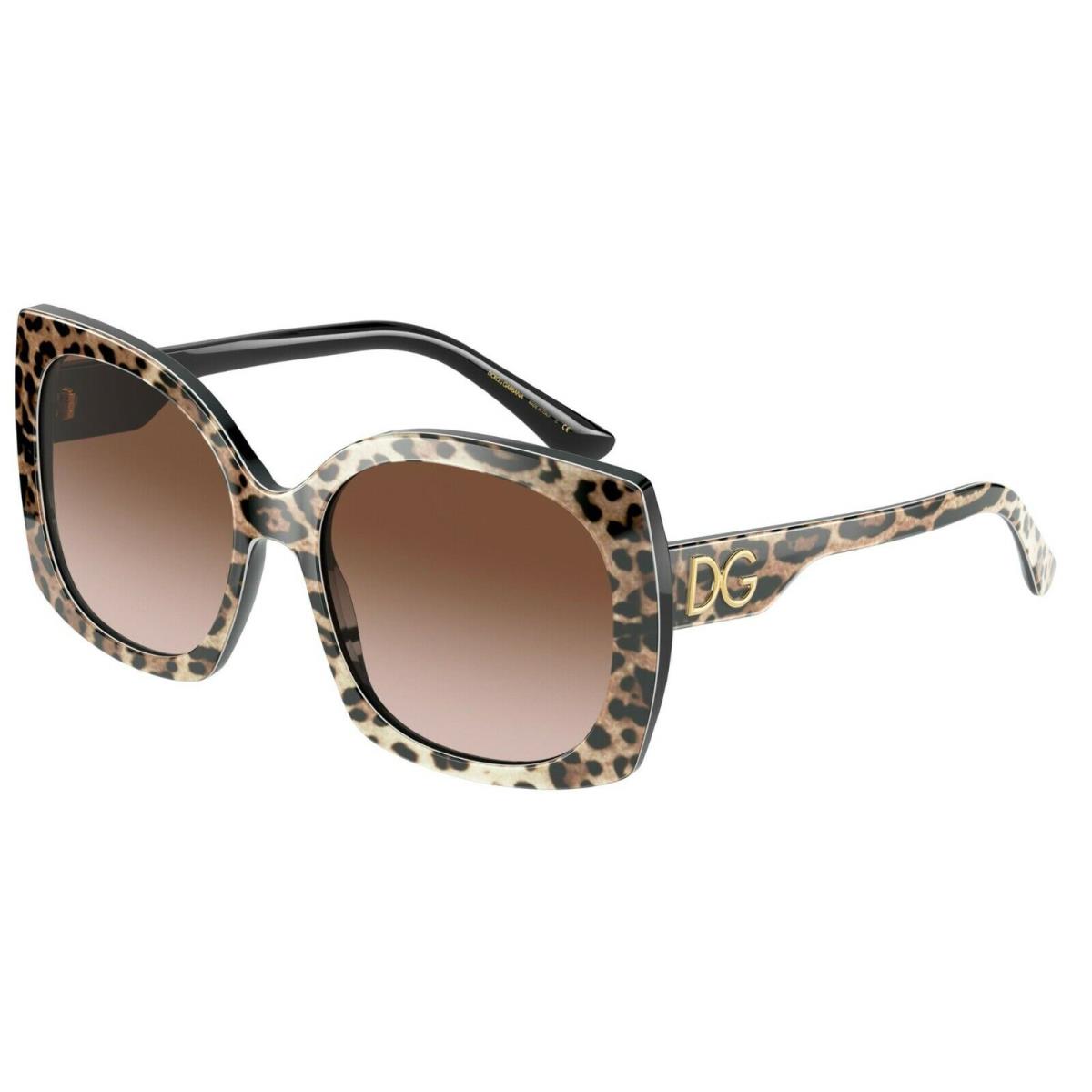 Dolce Gabbana Print Family DG 4385 Leo Brown/brown Shaded 3163/13 Sunglasses