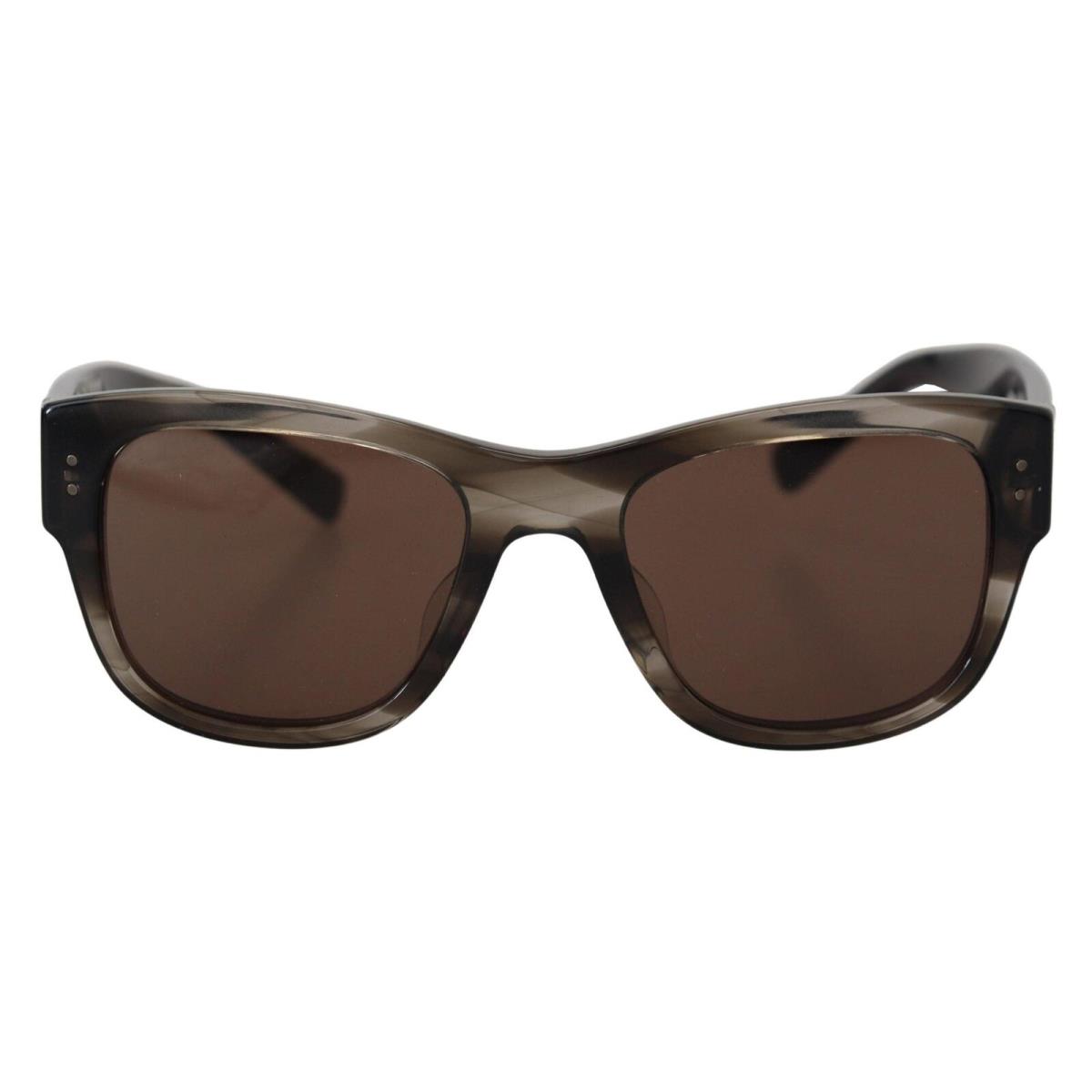 Dolce Gabbana Brown Acetate Square DG338F Sunglasses