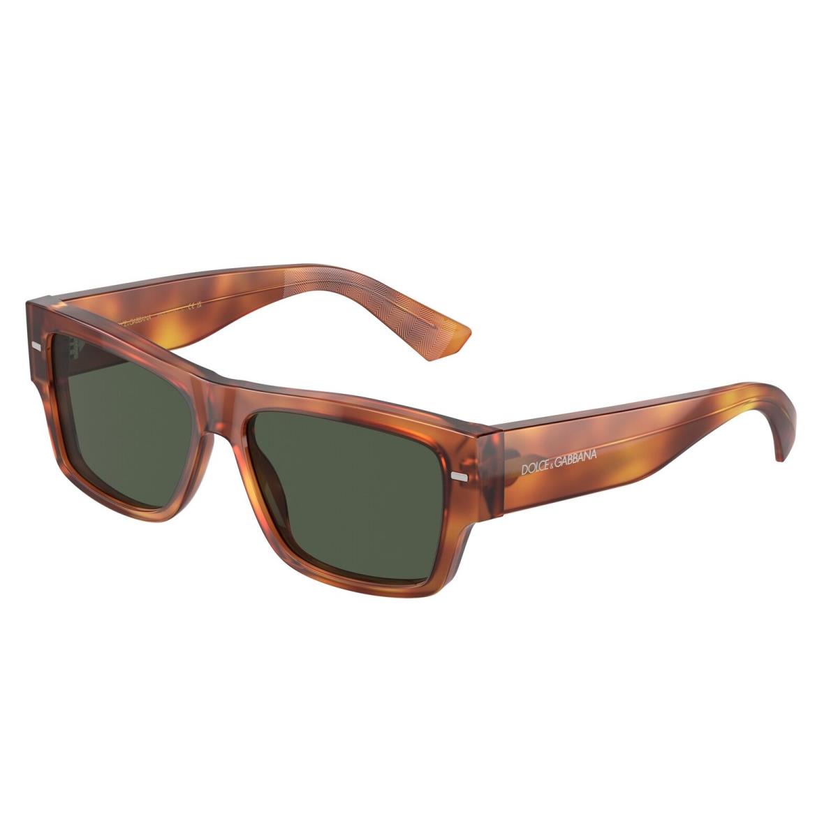 Dolce Gabbana DG4451 705 9A Ginger Havana Green Polarized 55mm Mens Sunglasses