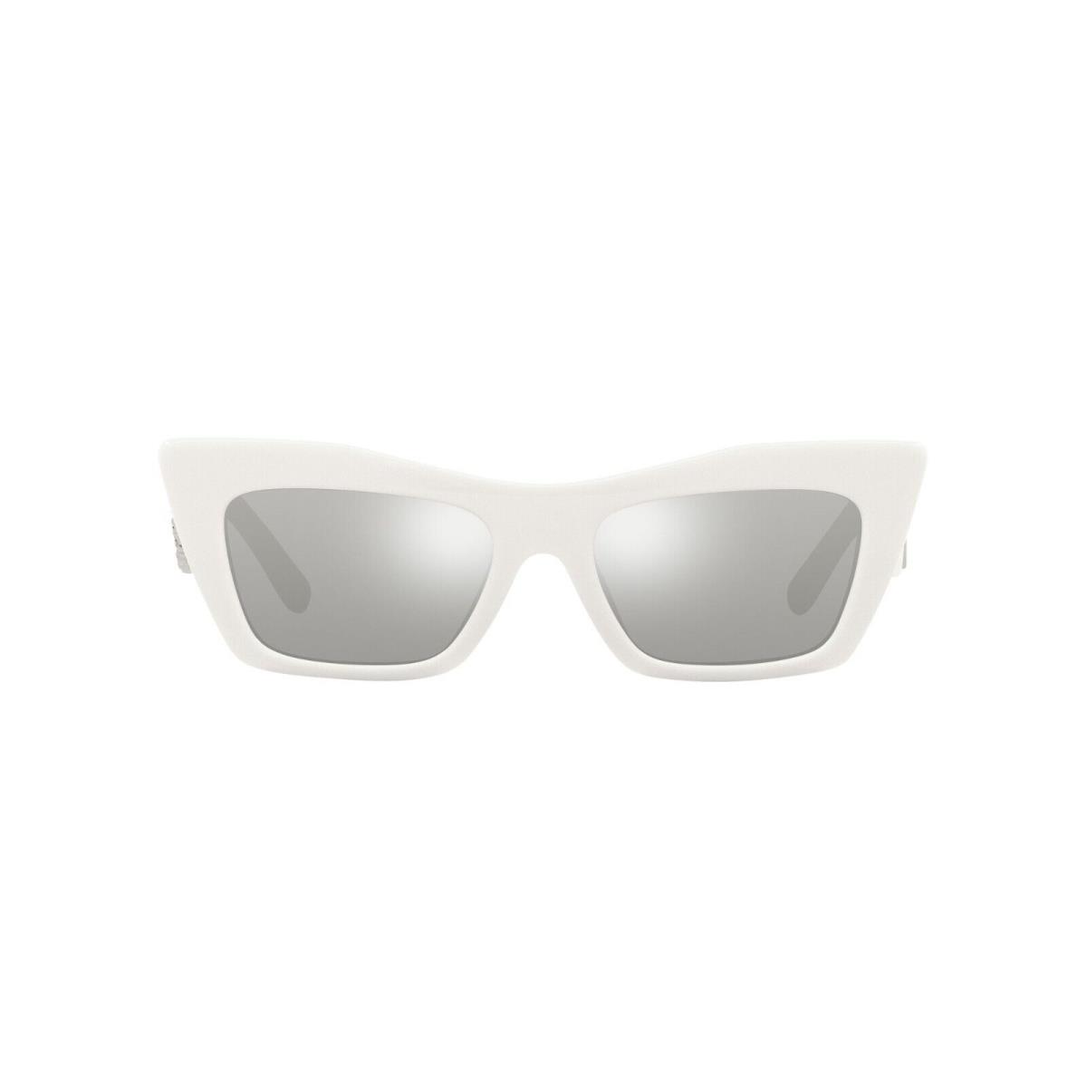 Dolce Gabbana DG 4435 White/grey Silver Mirrored 33128V Sunglasses